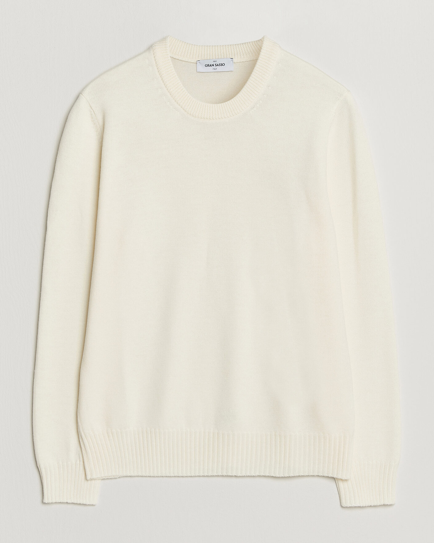 Uomini | Maglieria | Gran Sasso | Merino Knitted Crew Neck Cream