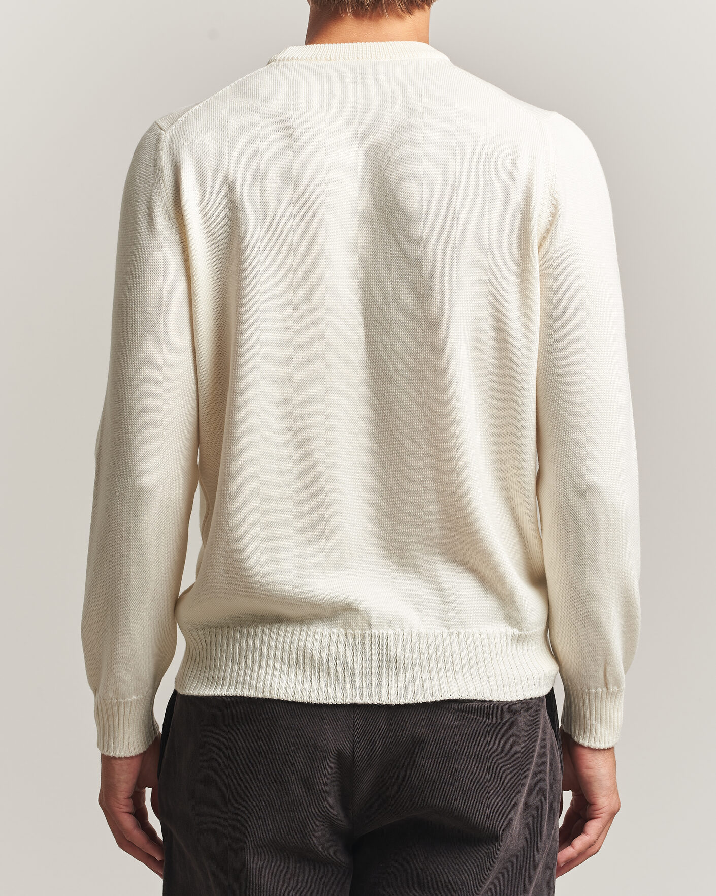 Uomini | Maglieria | Gran Sasso | Merino Knitted Crew Neck Cream
