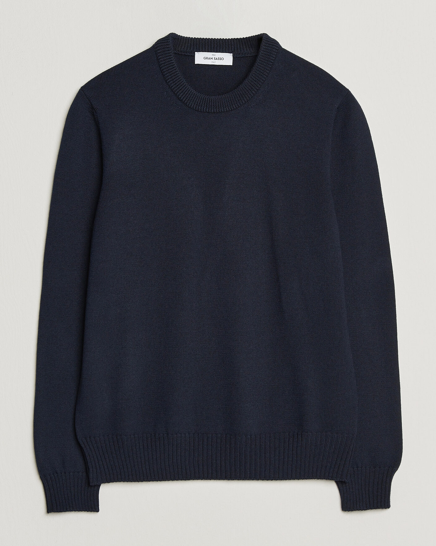 Uomini | Maglieria | Gran Sasso | Merino Knitted Crew Neck Navy