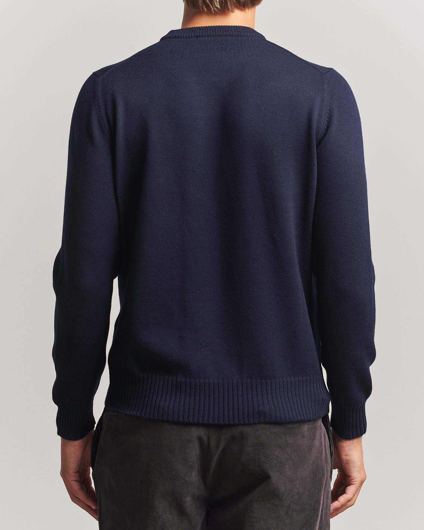Uomini | Maglieria | Gran Sasso | Merino Knitted Crew Neck Navy