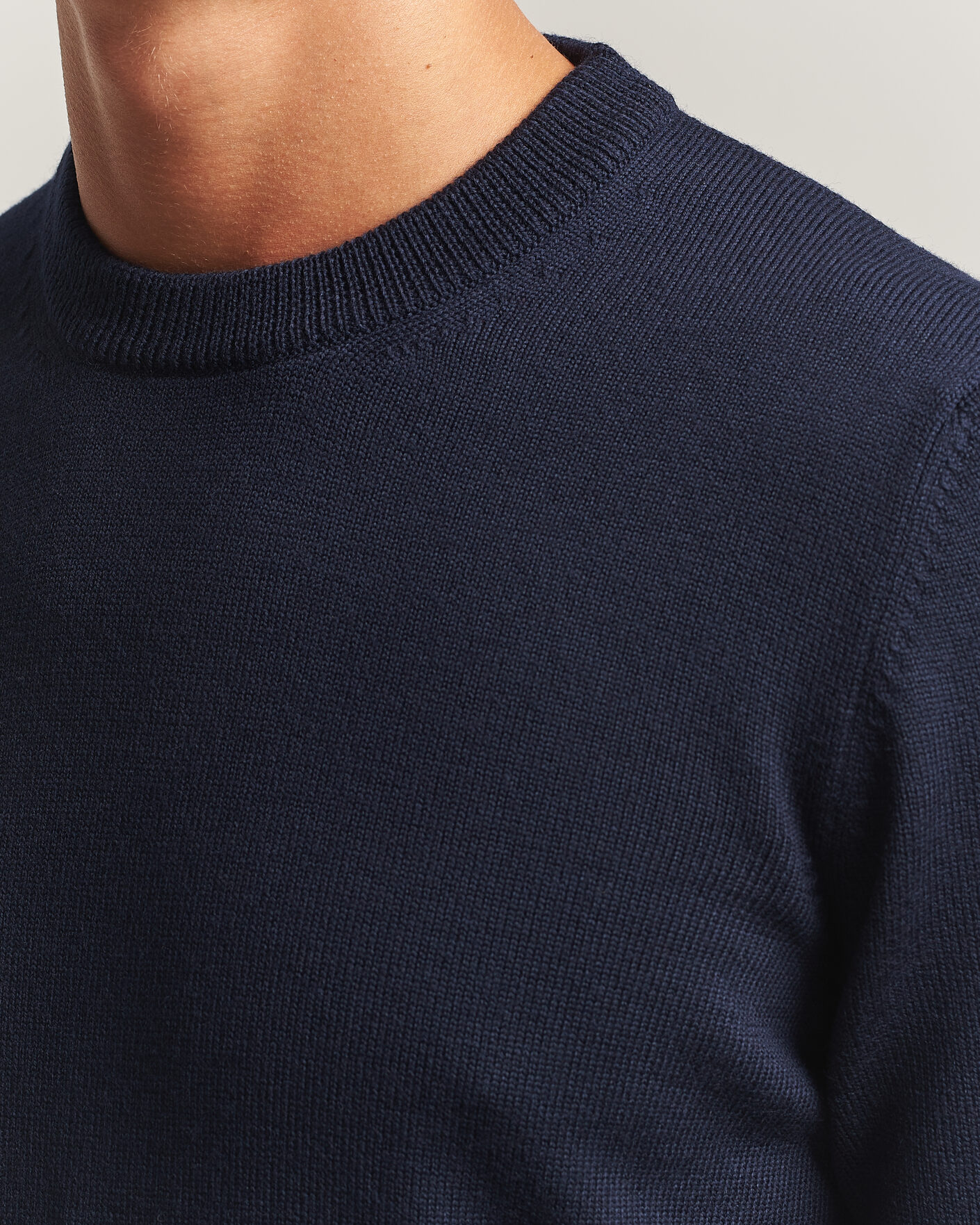 Uomini | Maglieria | Gran Sasso | Merino Knitted Crew Neck Navy