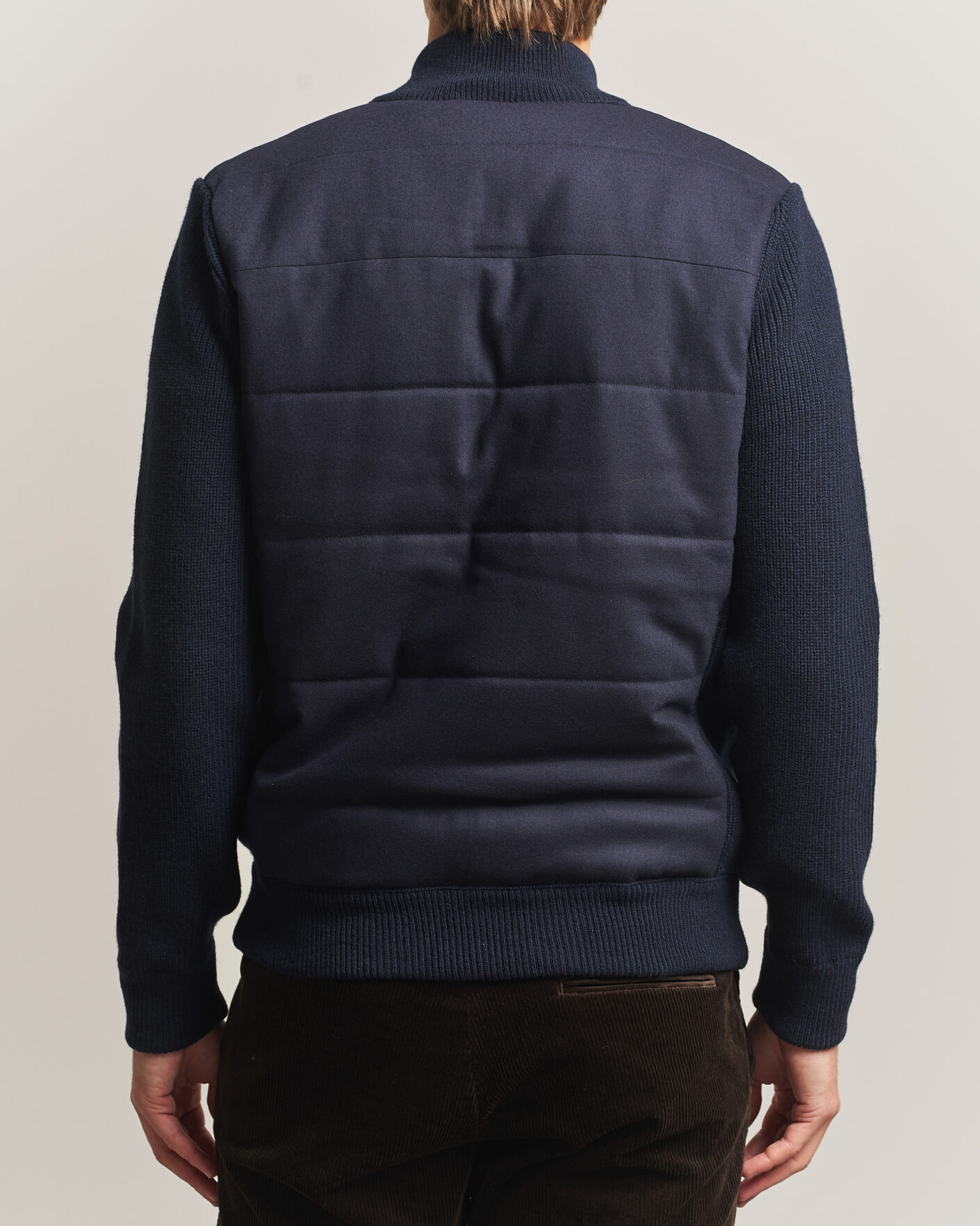 Uomini | Giacche | Gran Sasso | Brushed Wool Hybrid Jacket Navy