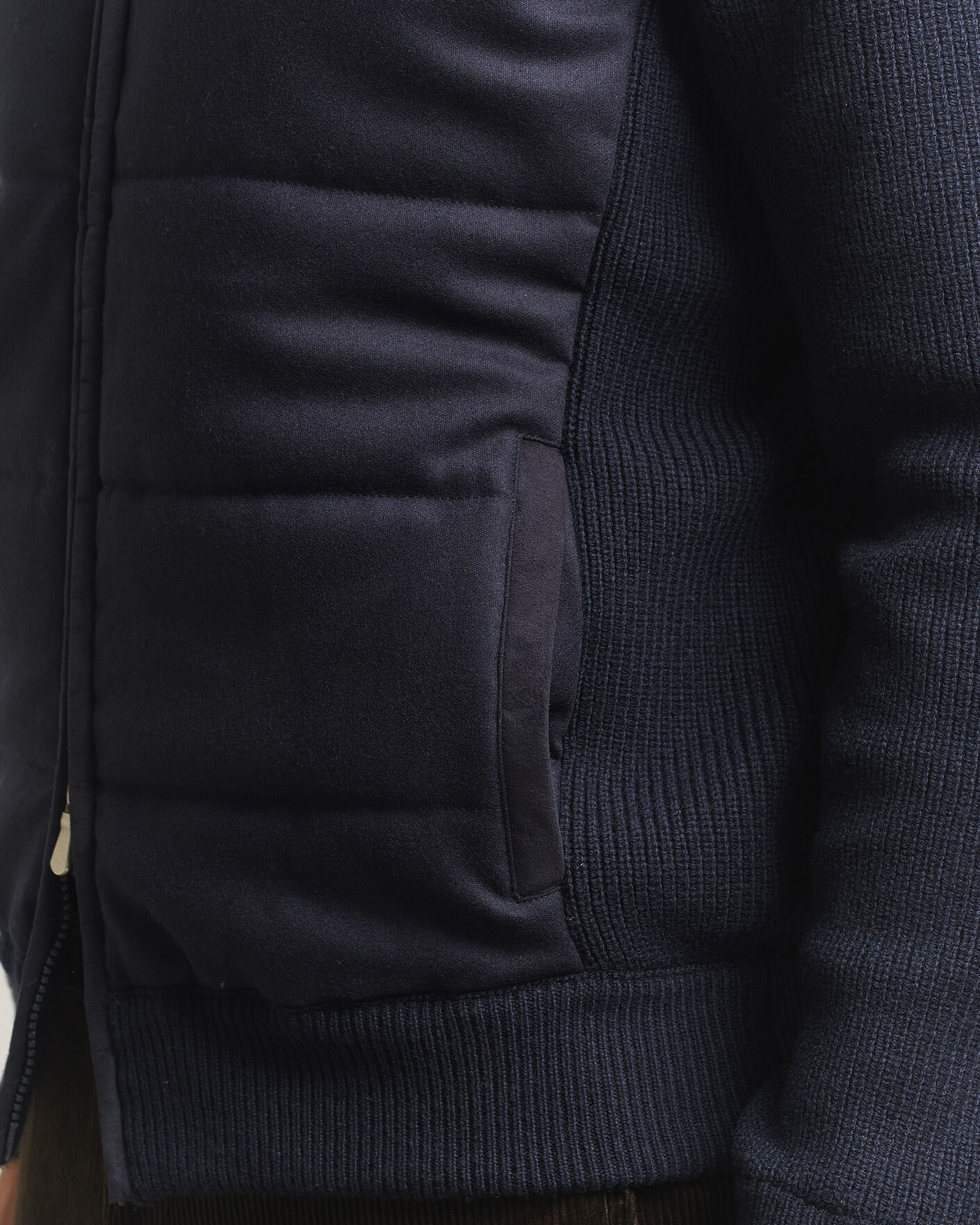 Uomini | Giacche | Gran Sasso | Brushed Wool Hybrid Jacket Navy