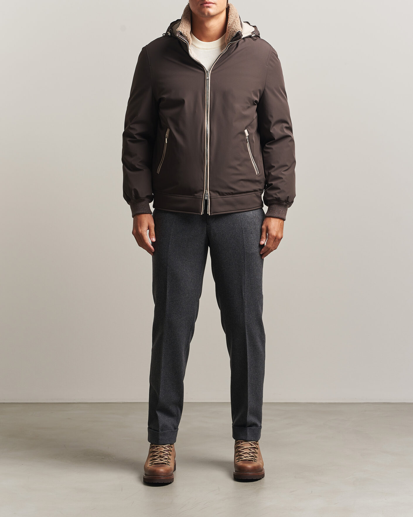 Uomini | Giacche | Brunello Cucinelli | Padded Jacket Dark Brown