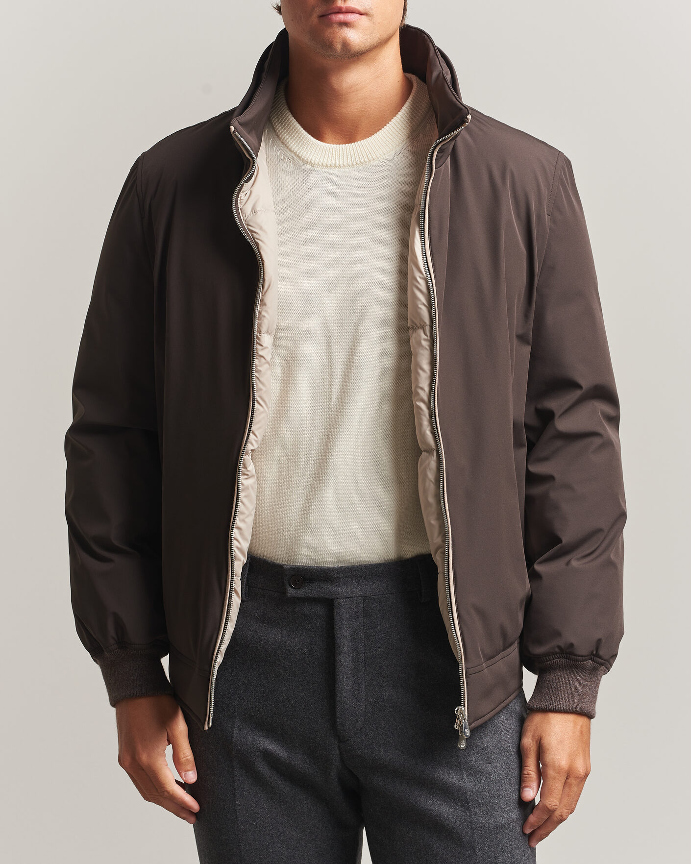 Uomini | Giacche | Brunello Cucinelli | Padded Jacket Dark Brown