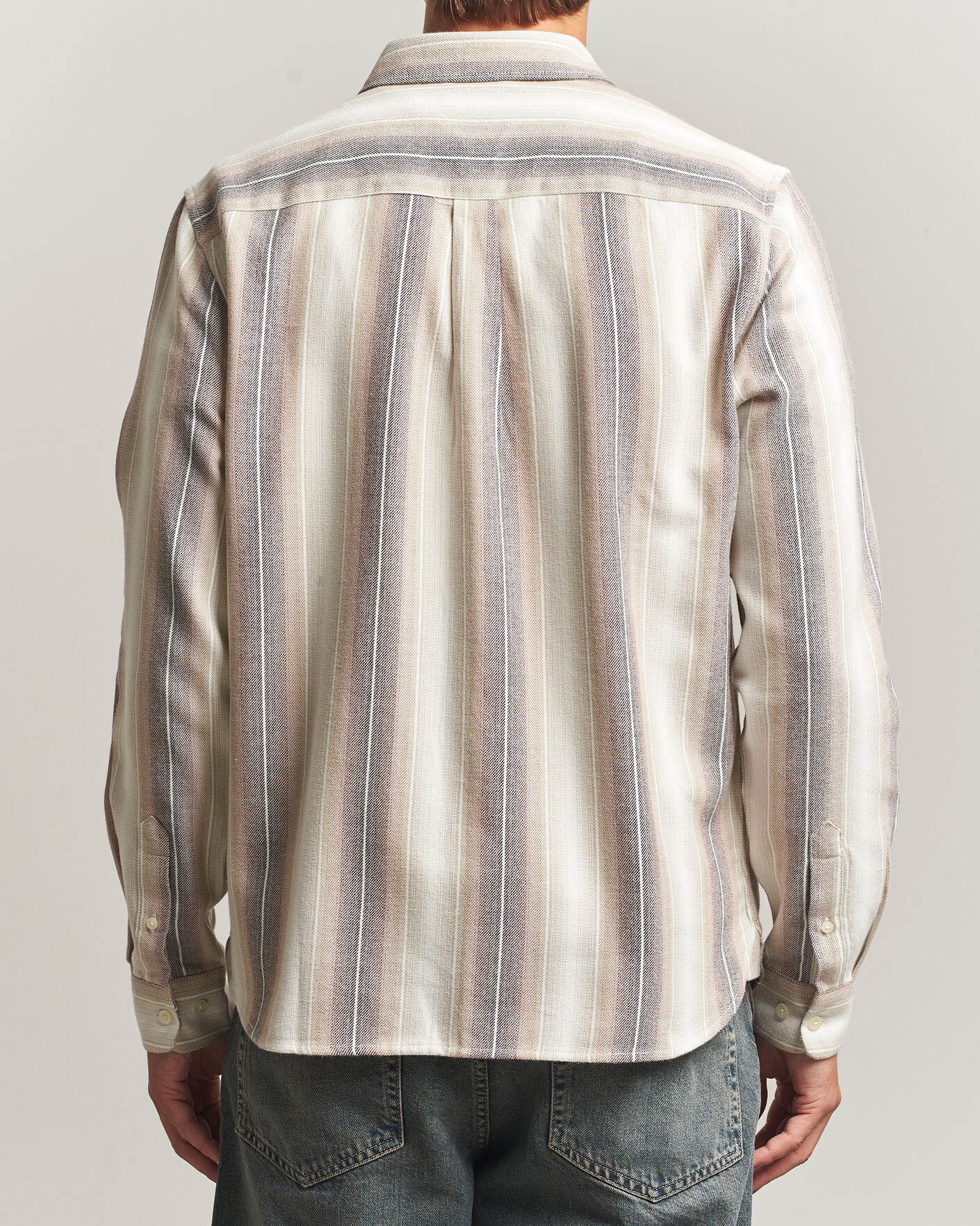 Uomini | Camicie | KnowledgeCotton Apparel | Dune Regular Stripe Shirt Creme