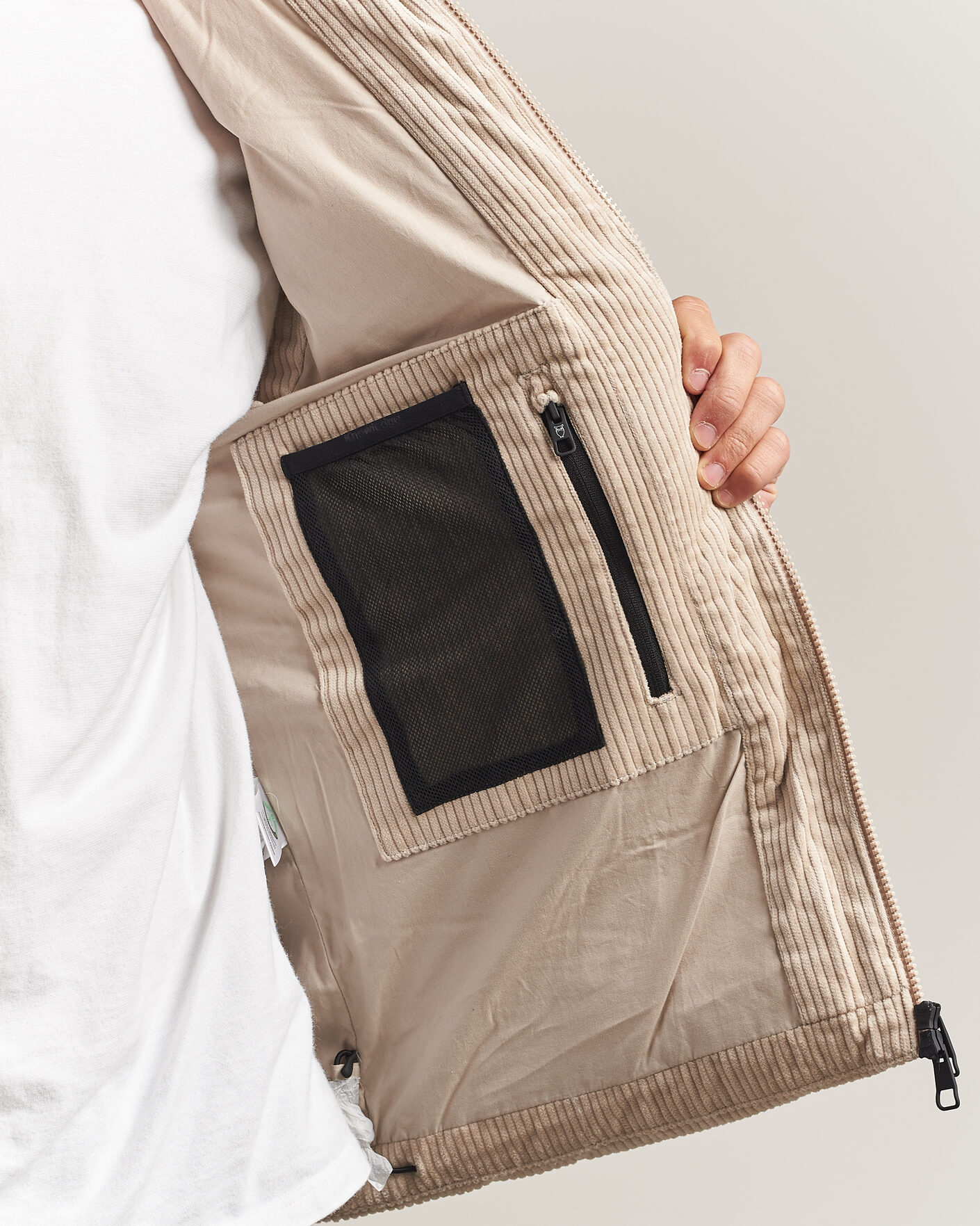 Uomini | Gilet | KnowledgeCotton Apparel | Corduroy Puffer Vest Light Feather Grey