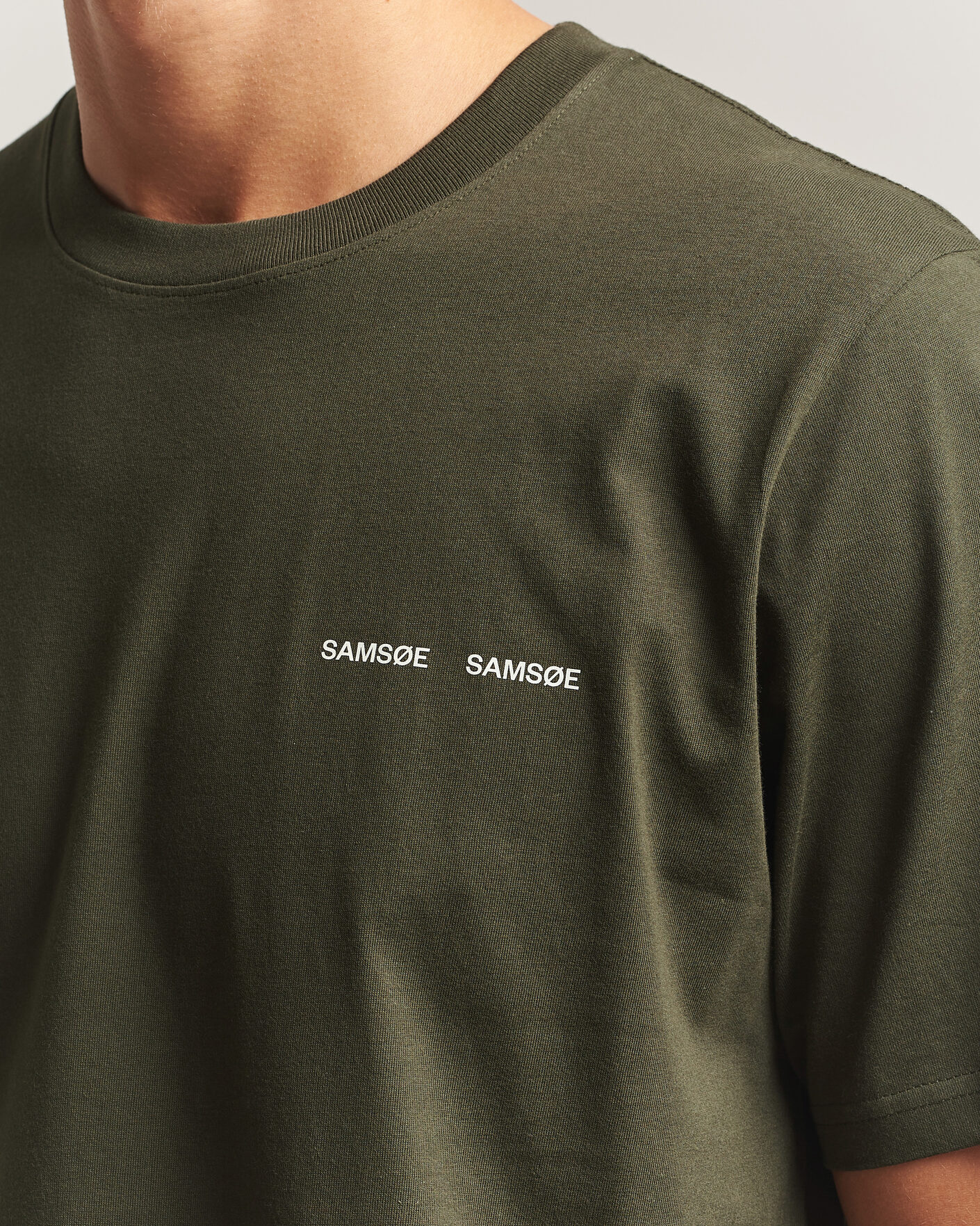 Uomini | T-shirt | Samsøe Samsøe | Thomas Cotton T-Shirt Forest Night