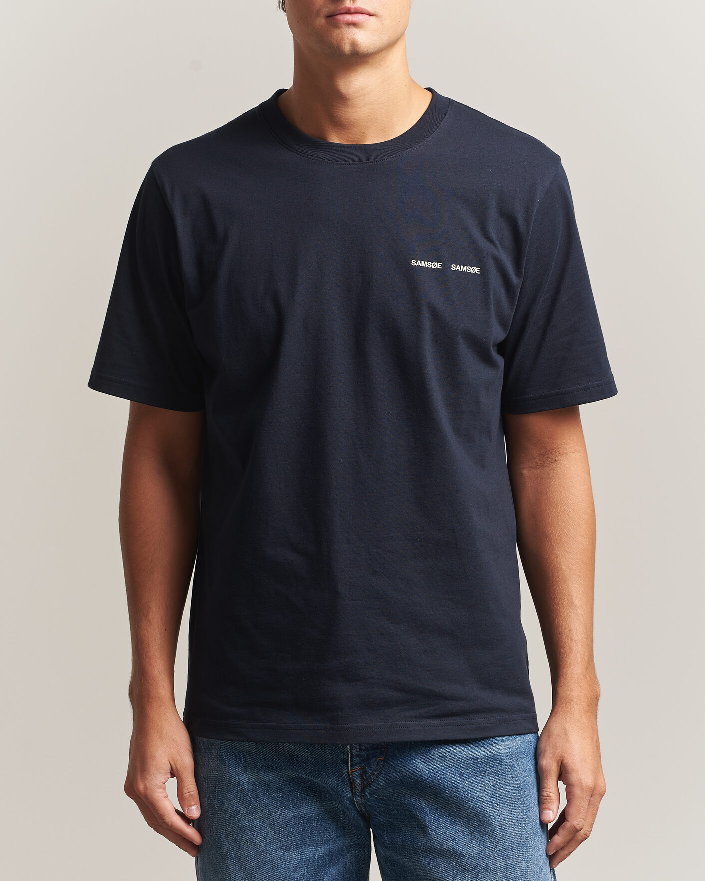 Uomini | T-shirt | Samsøe Samsøe | Thomas Cotton T-Shirt Salute Navy