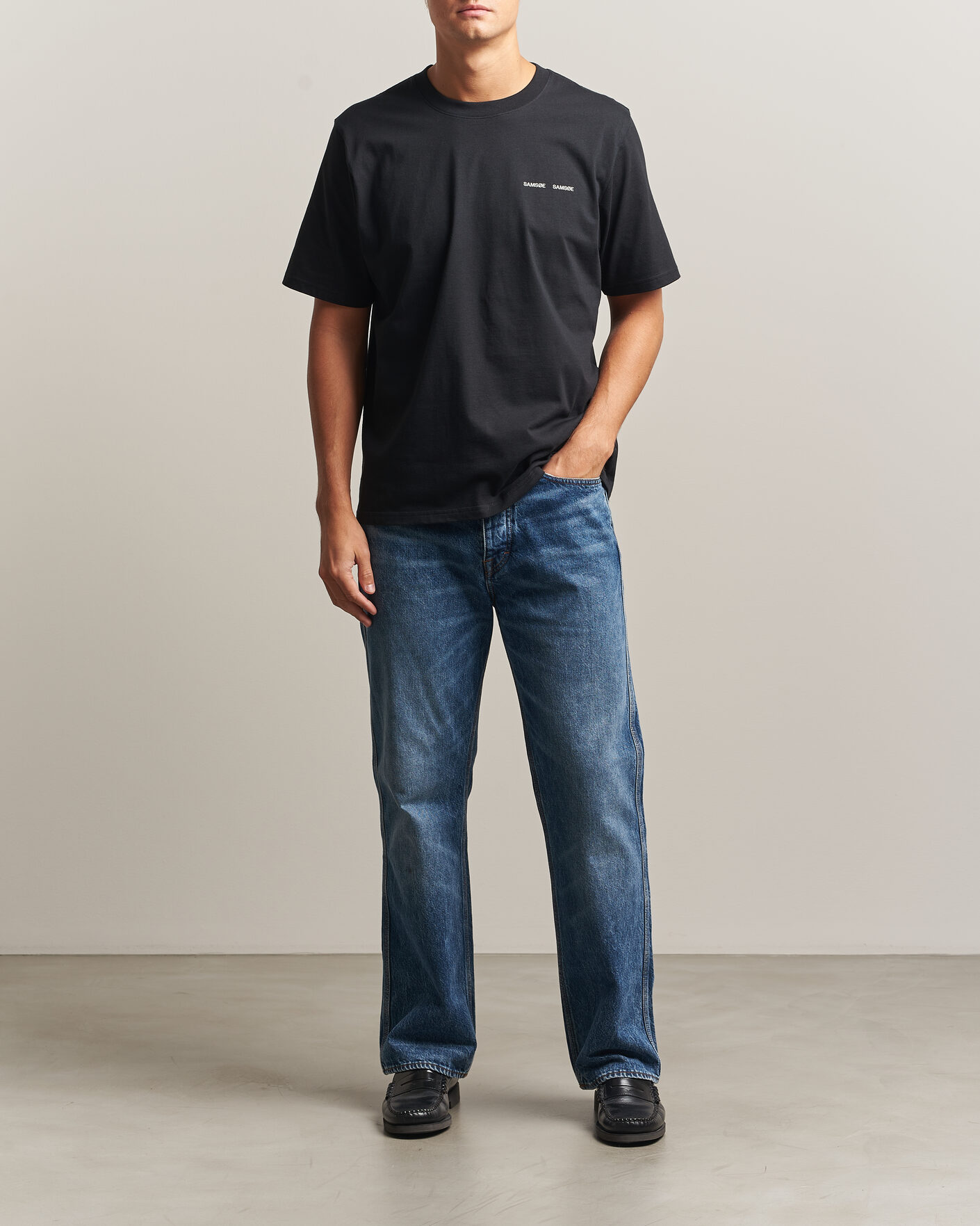 Uomini | T-shirt | Samsøe Samsøe | Thomas Cotton T-Shirt Black