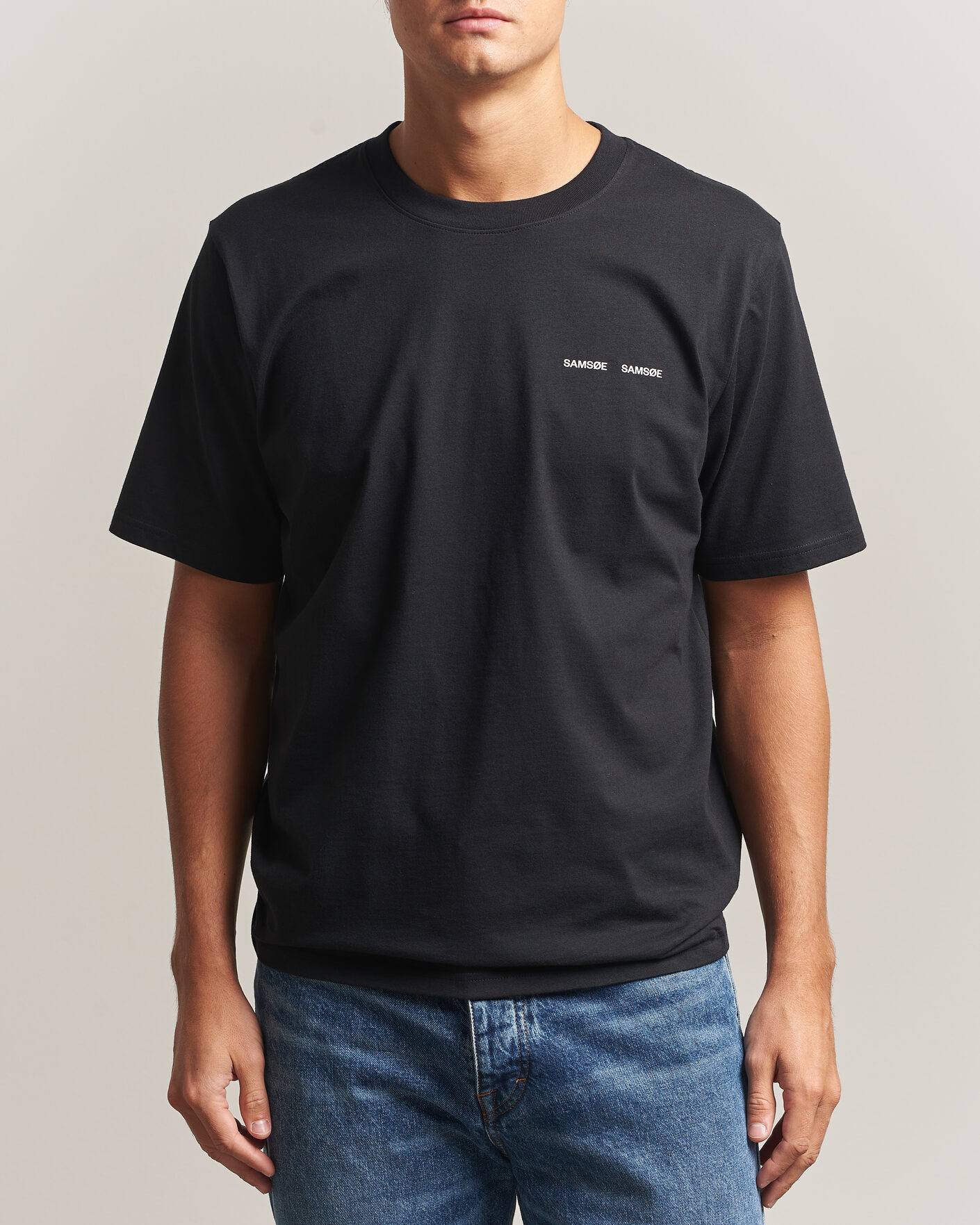 Uomini | T-shirt | Samsøe Samsøe | Thomas Cotton T-Shirt Black