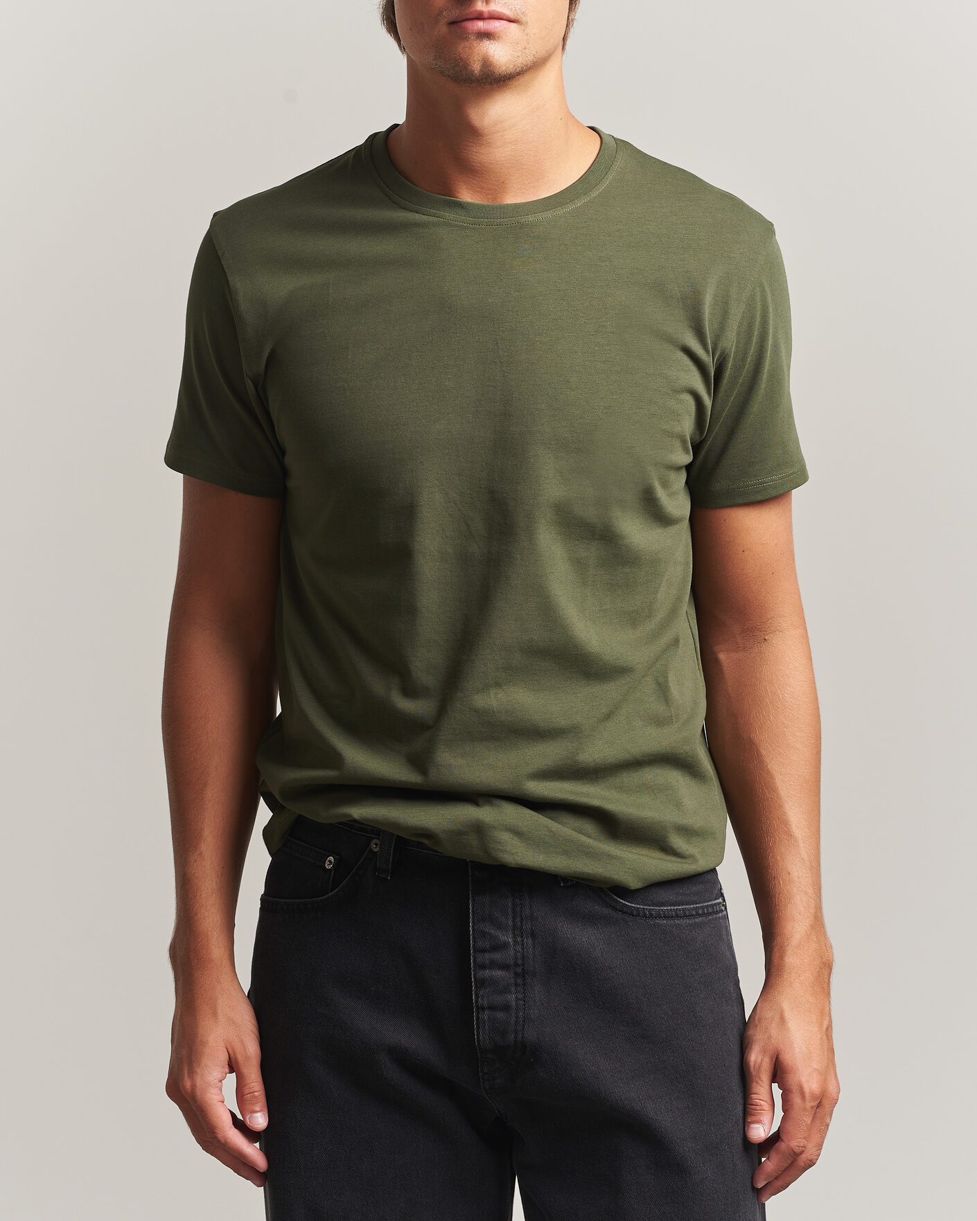 Uomini | T-shirt | Samsøe Samsøe | Kronos Cotton T-Shirt Forest Night