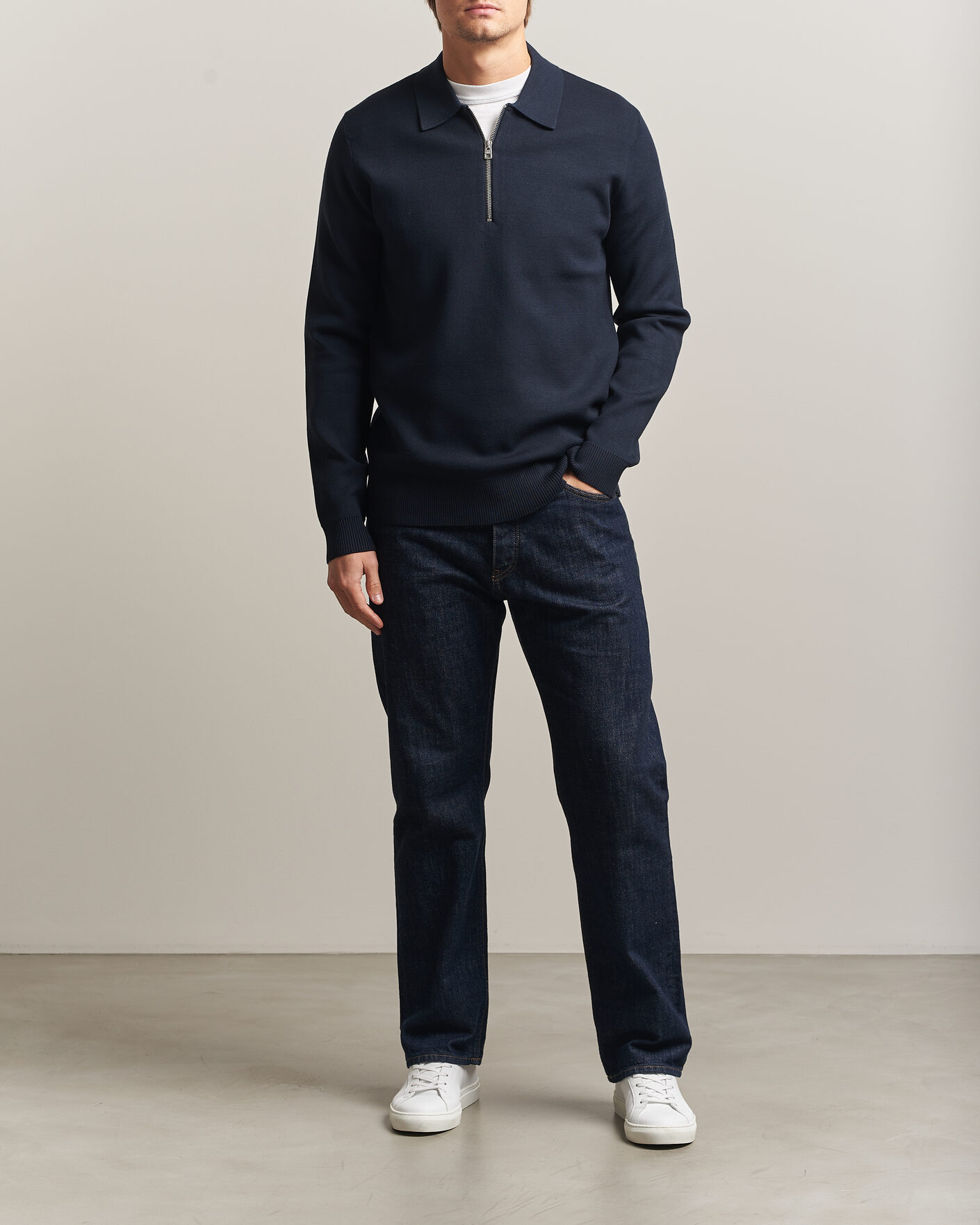 Uomini | Maglieria | Samsøe Samsøe | Matt Half Zip Polo Sky Captain