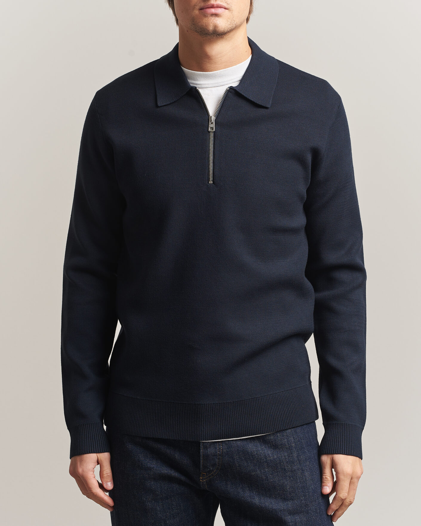 Uomini | Maglieria | Samsøe Samsøe | Matt Half Zip Polo Sky Captain