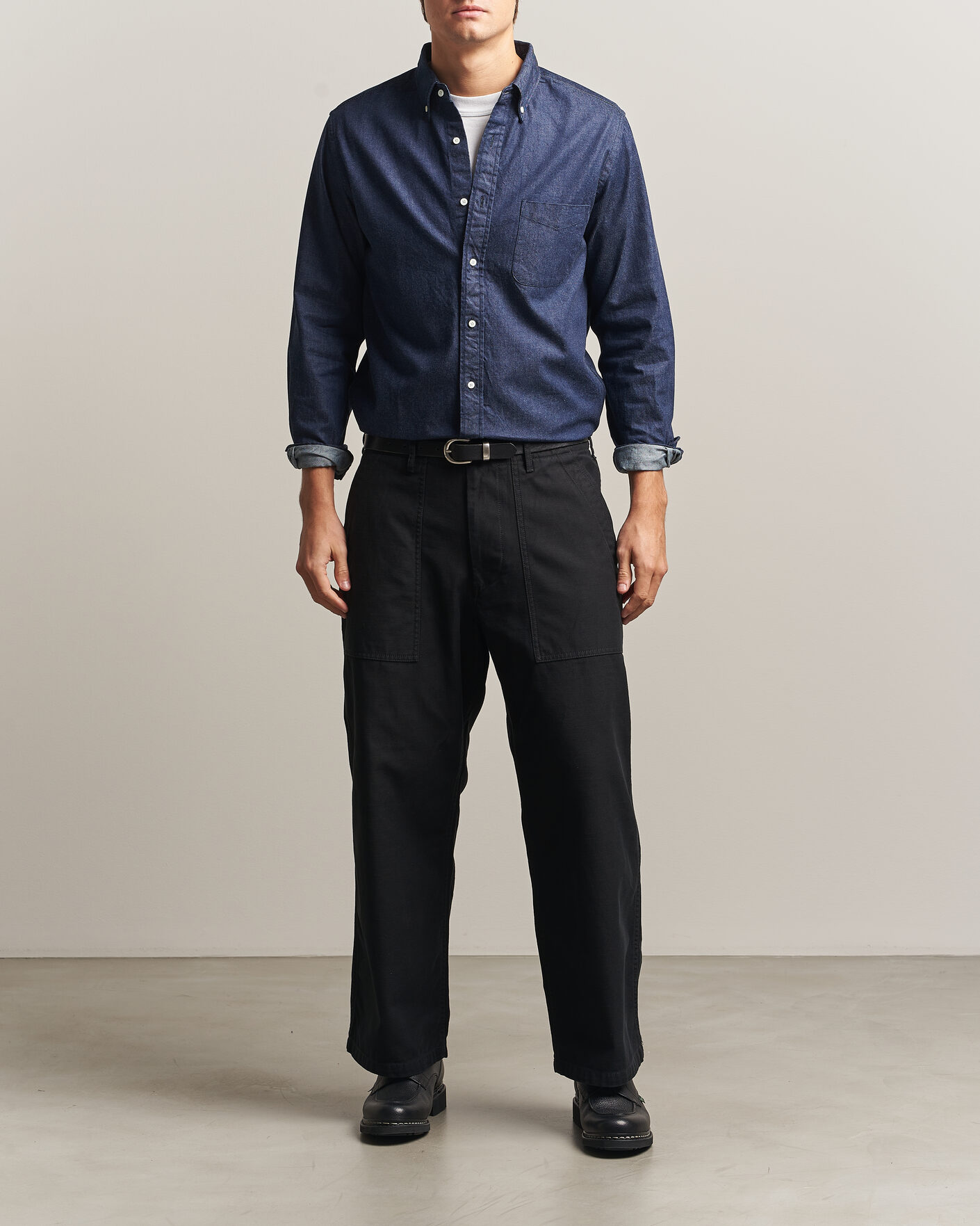 Uomini | Camicie | BEAMS PLUS | Denim Button Down Shirt Indigo
