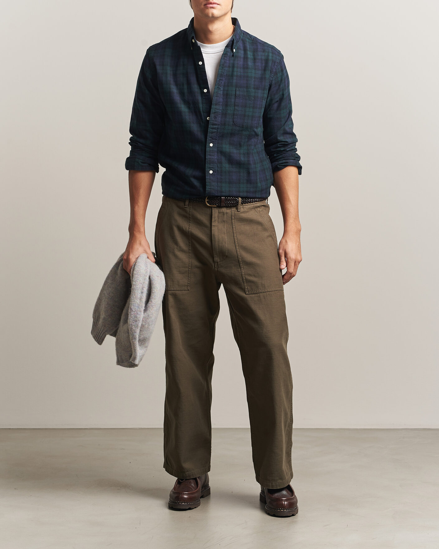 Uomini | Camicie | BEAMS PLUS | Button Down Shirt Black Watch