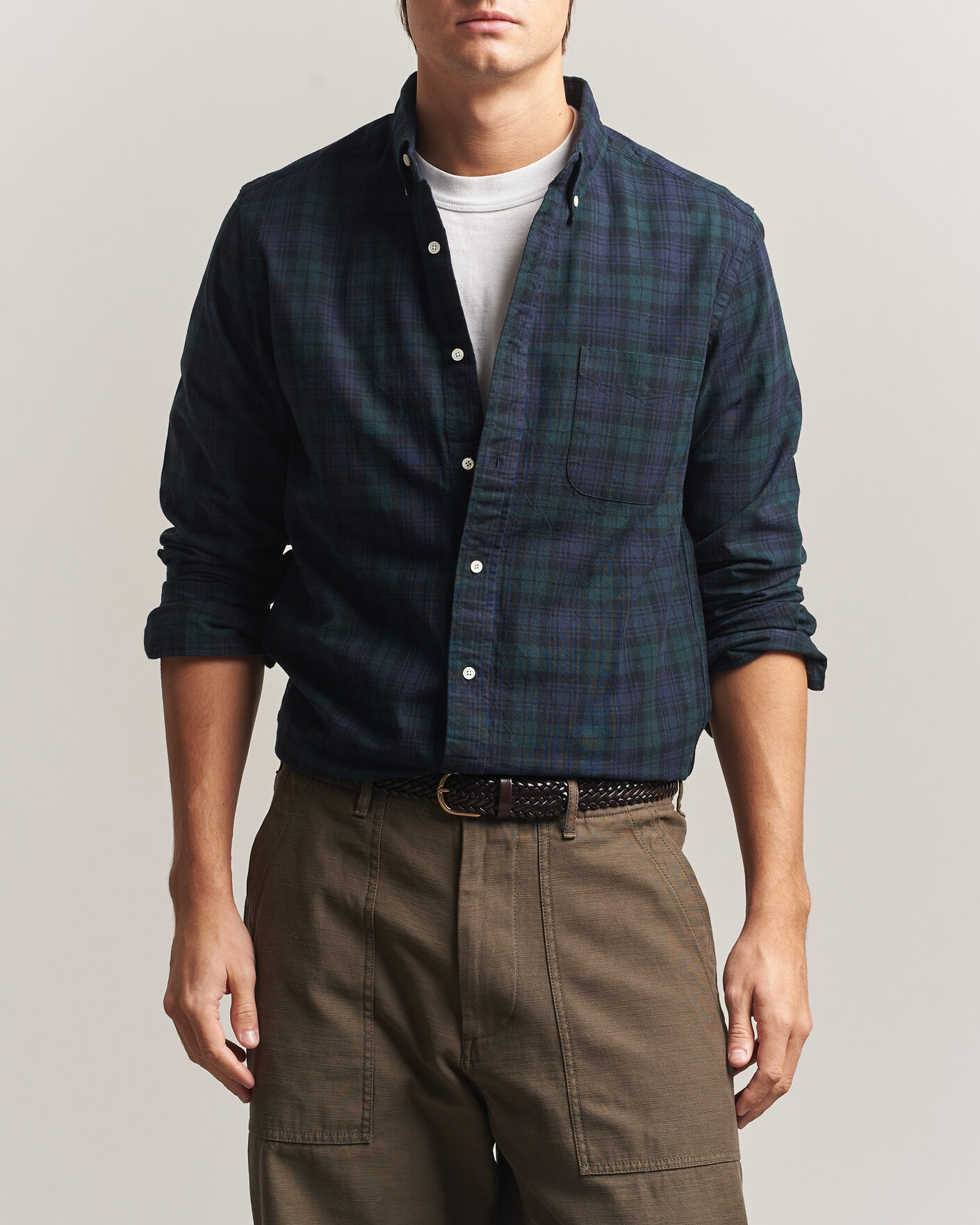 Uomini | Camicie | BEAMS PLUS | Button Down Shirt Black Watch