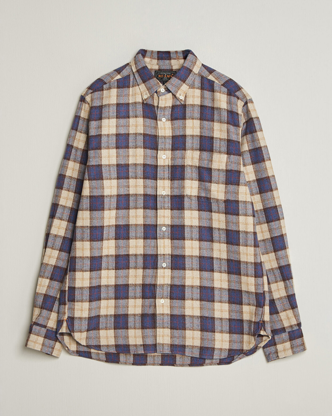 Uomini | Camicie | BEAMS PLUS | Plaid Button Down Shirt White/Blue