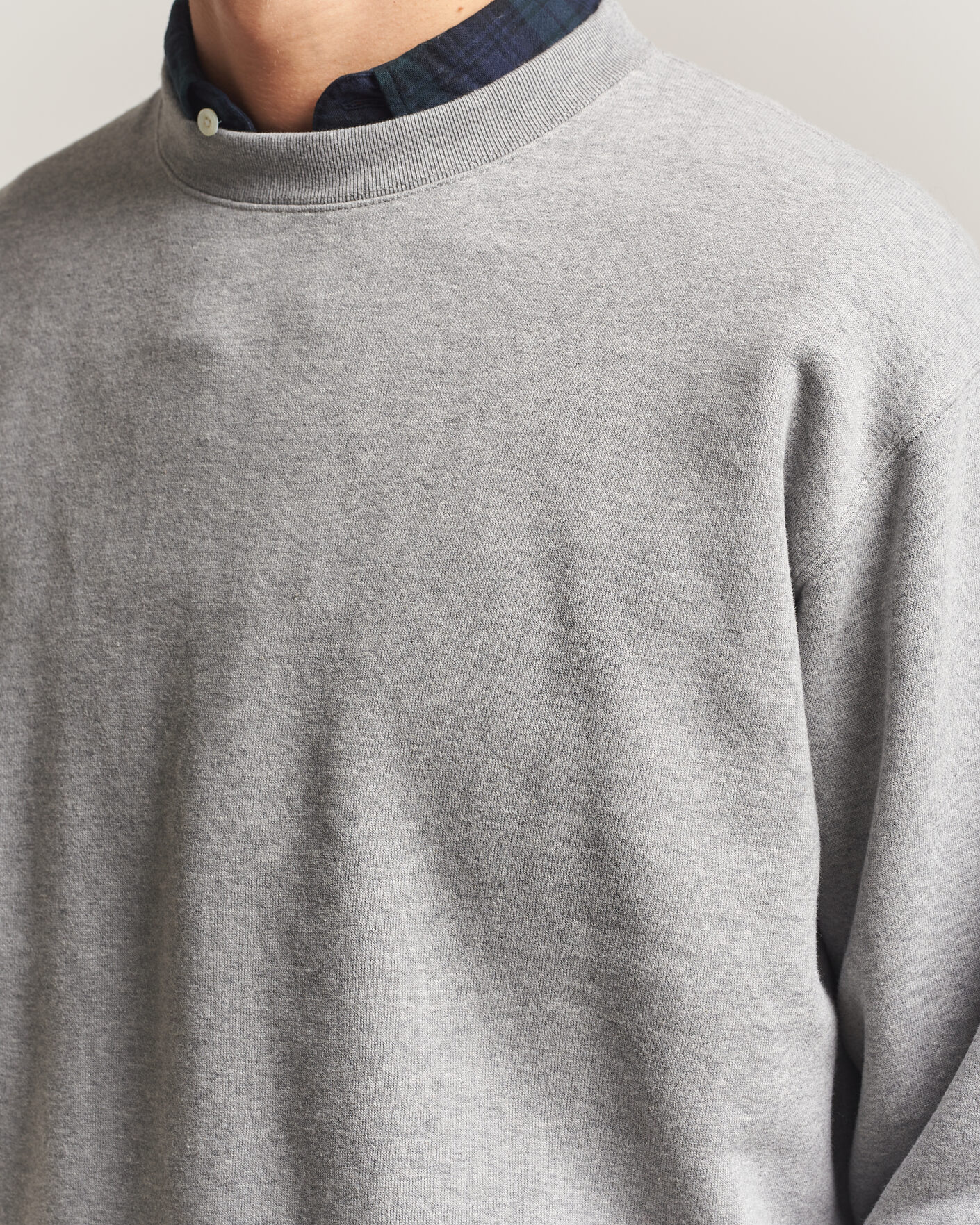 Uomini | Maglieria | BEAMS PLUS | Soft Sweat Crew Neck Grey