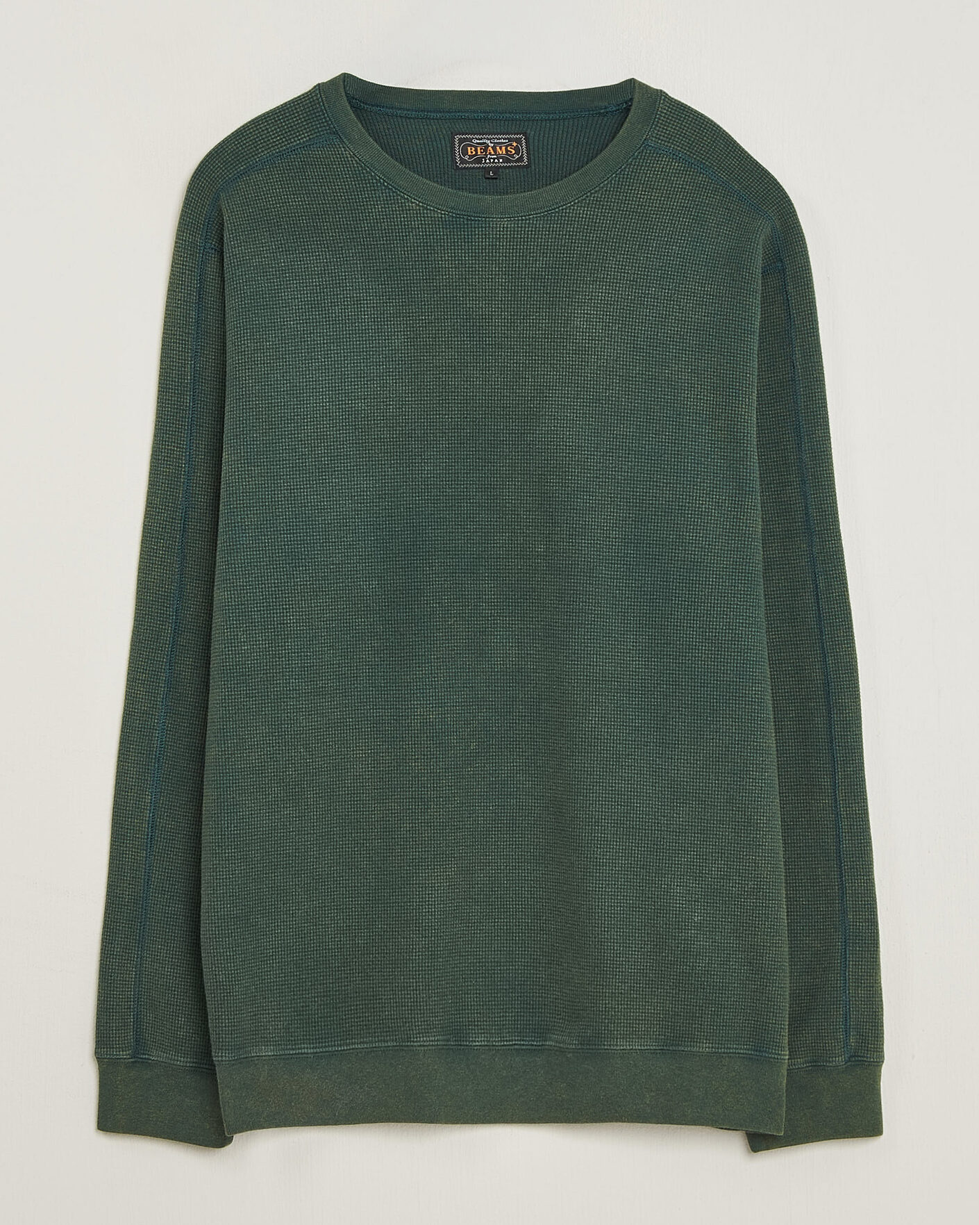Uomini | T-shirt | BEAMS PLUS | Fade Thermal Crew Green