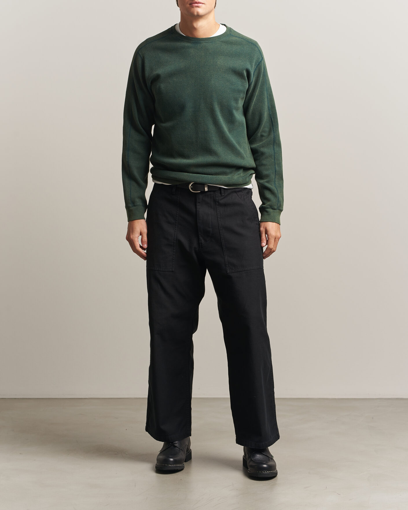 Uomini | T-shirt | BEAMS PLUS | Fade Thermal Crew Green