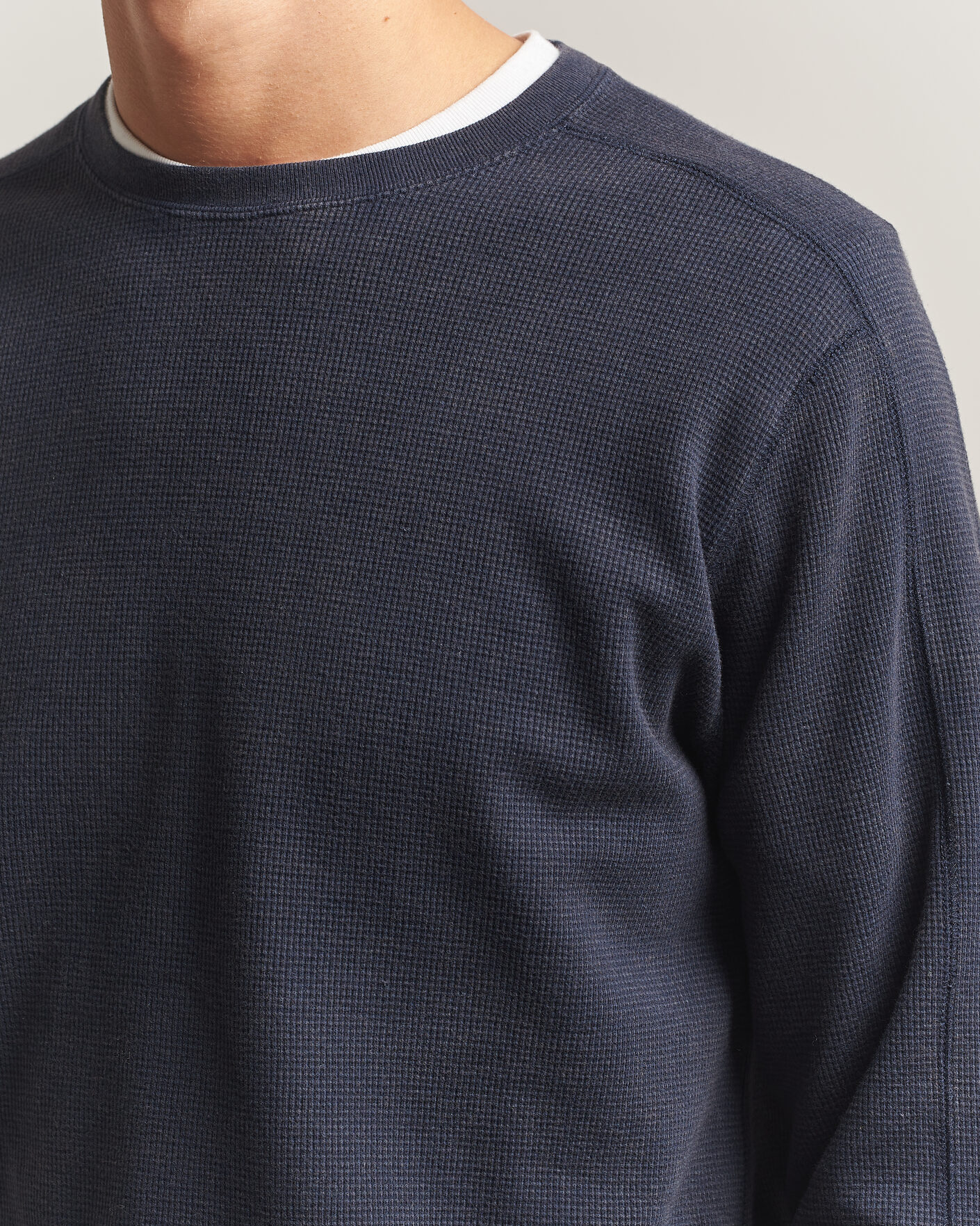 Uomini | T-shirt | BEAMS PLUS | Fade Thermal Crew Navy