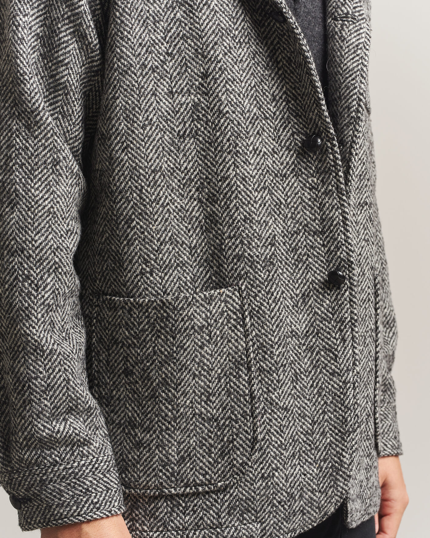 Uomini | Giacche | BEAMS PLUS | Wool Herringbone Jacket Grey