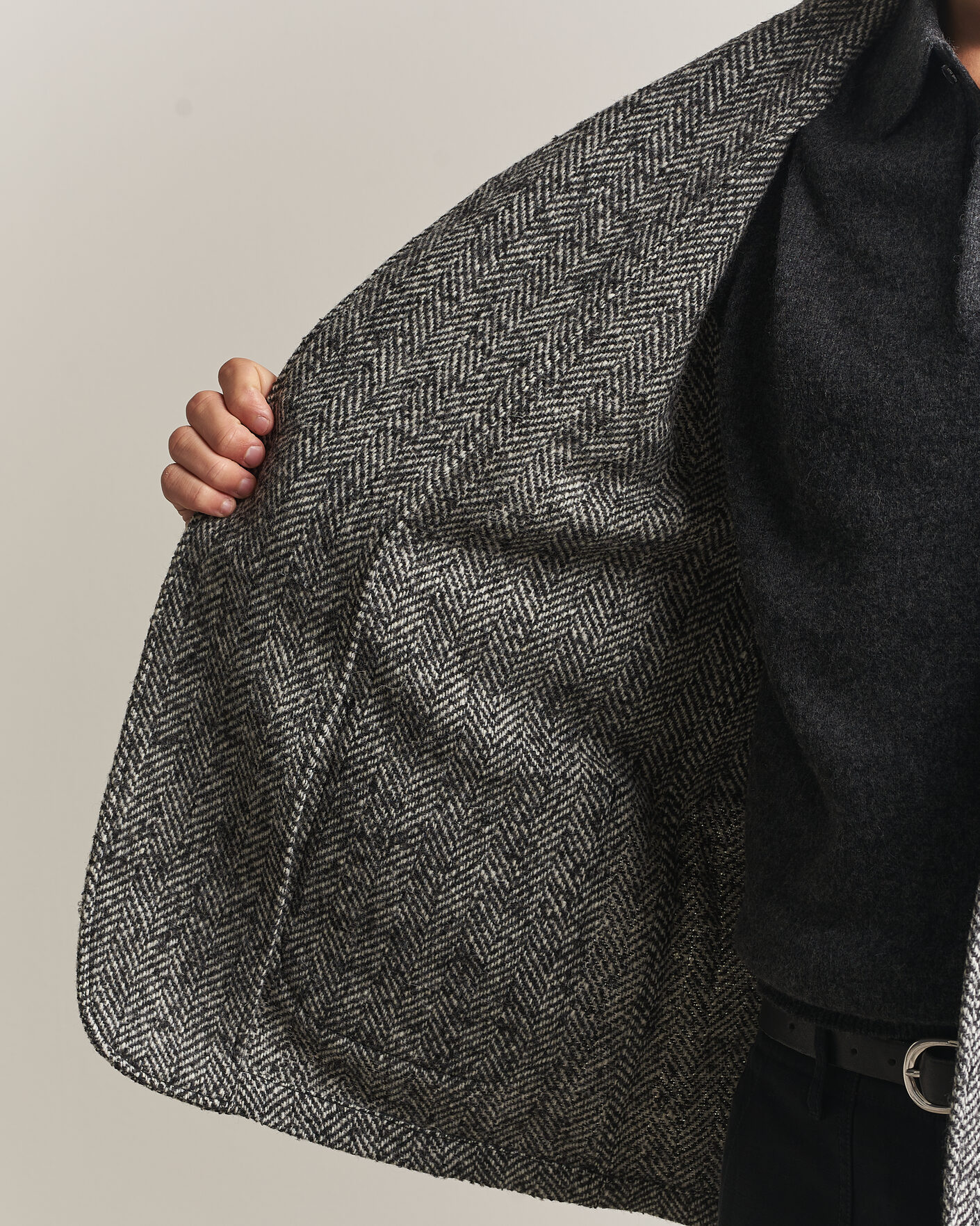 Uomini | Giacche | BEAMS PLUS | Wool Herringbone Jacket Grey