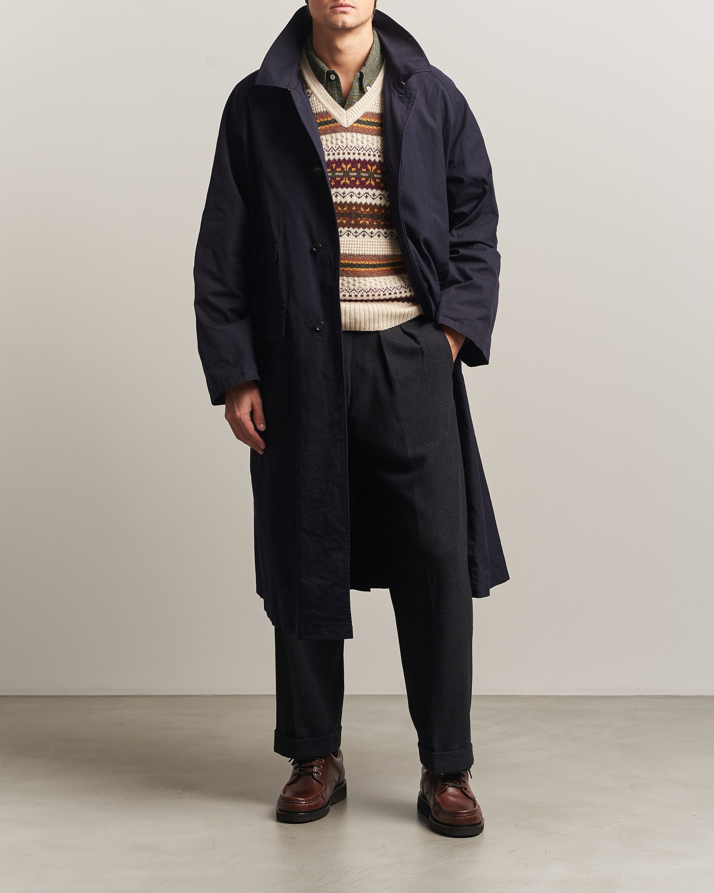 Uomini | Giacche | BEAMS PLUS | Oxford Over Coat Navy