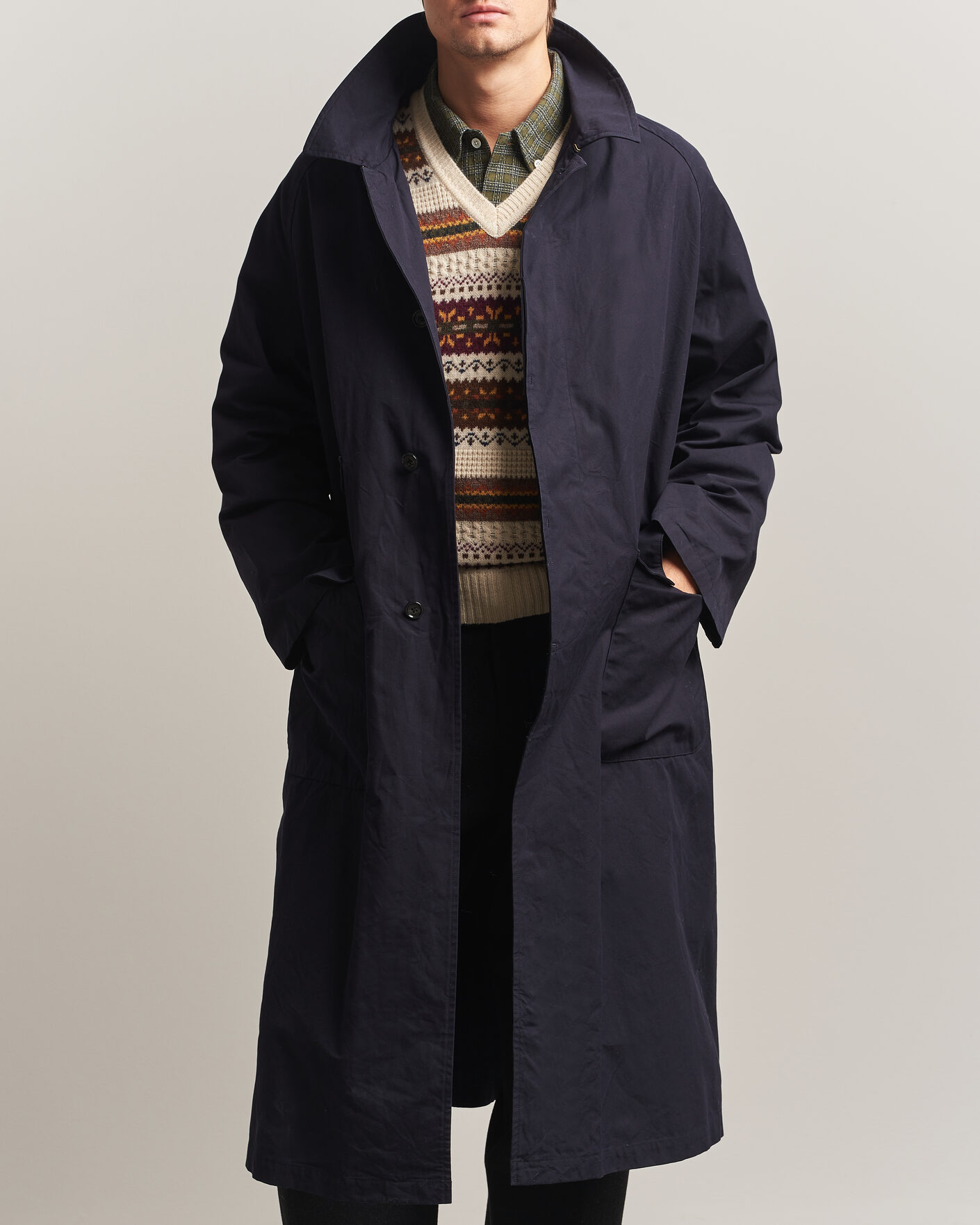 Uomini | Giacche | BEAMS PLUS | Oxford Over Coat Navy
