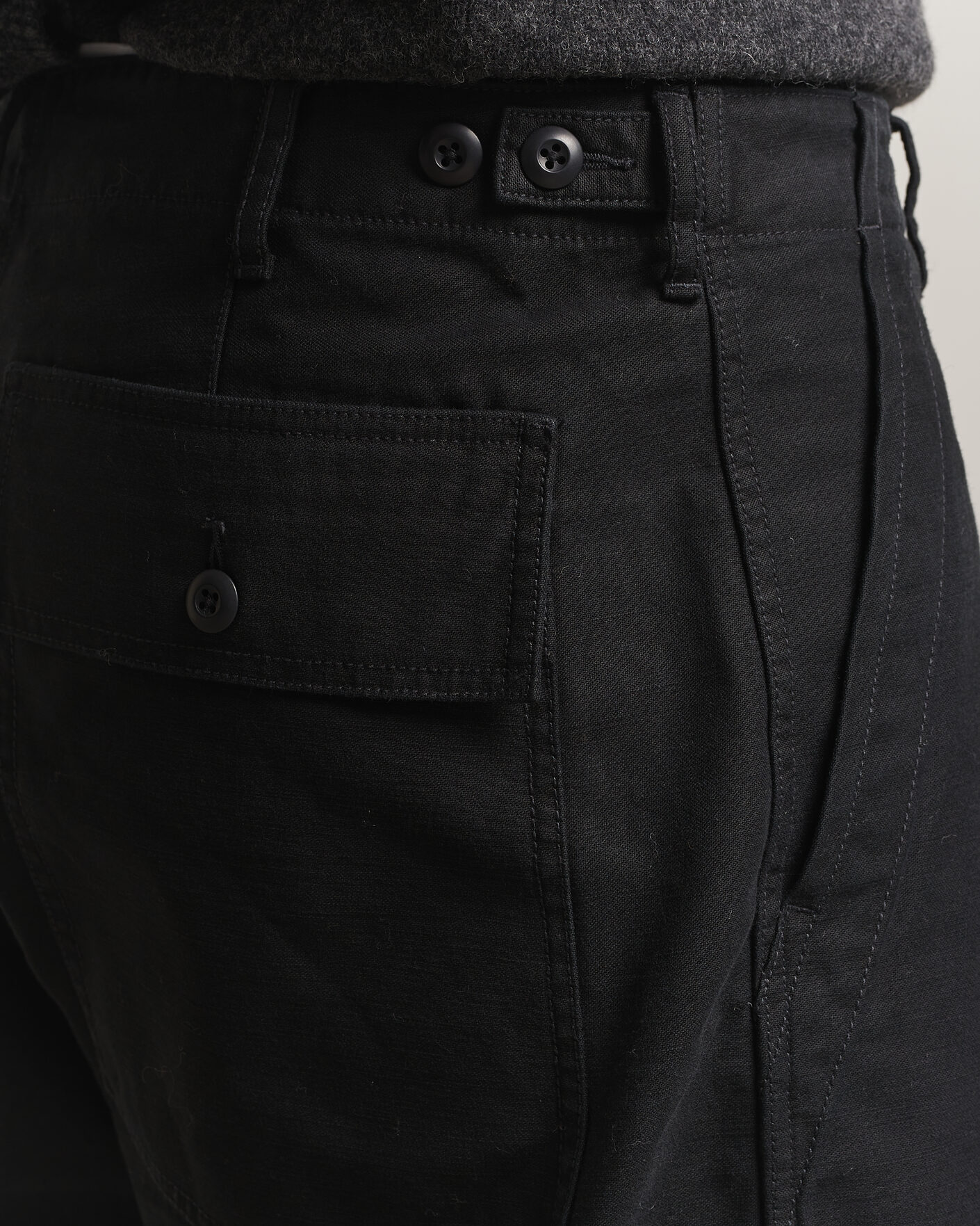 Uomini | Pantaloni | BEAMS PLUS | MIL Utility Sateen Trousers Black
