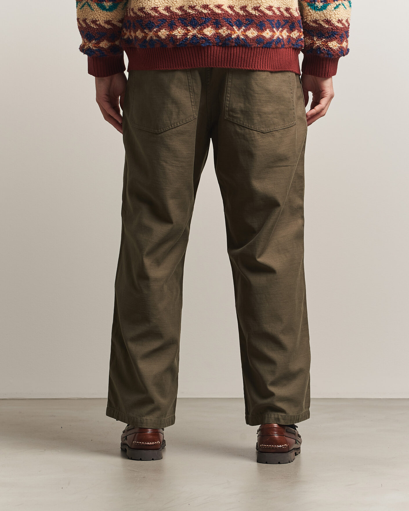 Uomini | Pantaloni | BEAMS PLUS | MIL Utility Sateen Trousers Olive Brown