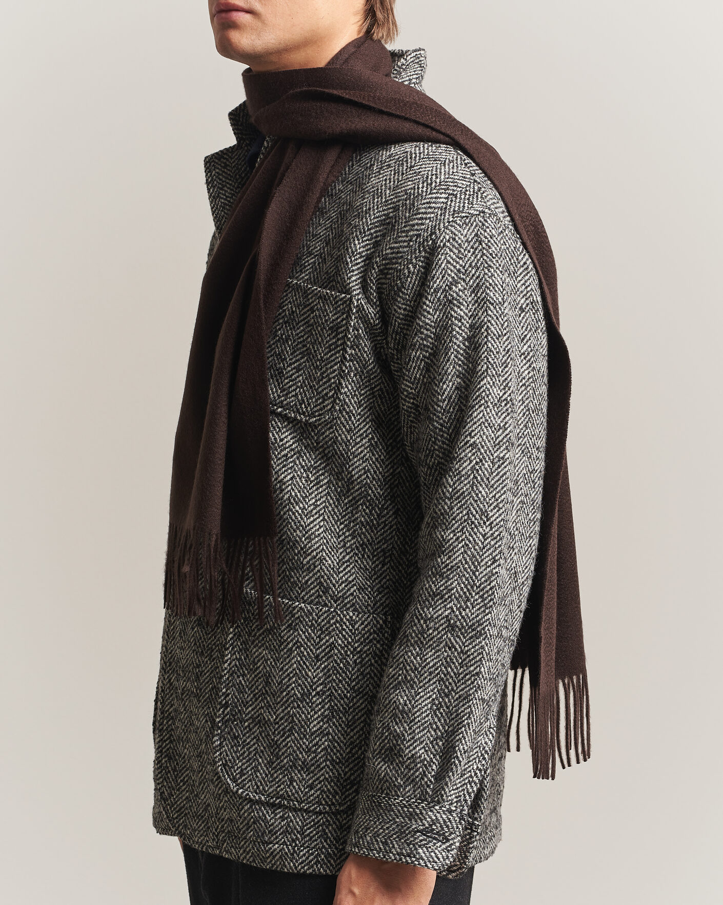 Uomini | Sciarpe | BEAMS PLUS | Cashmere Scarf Dark Brown