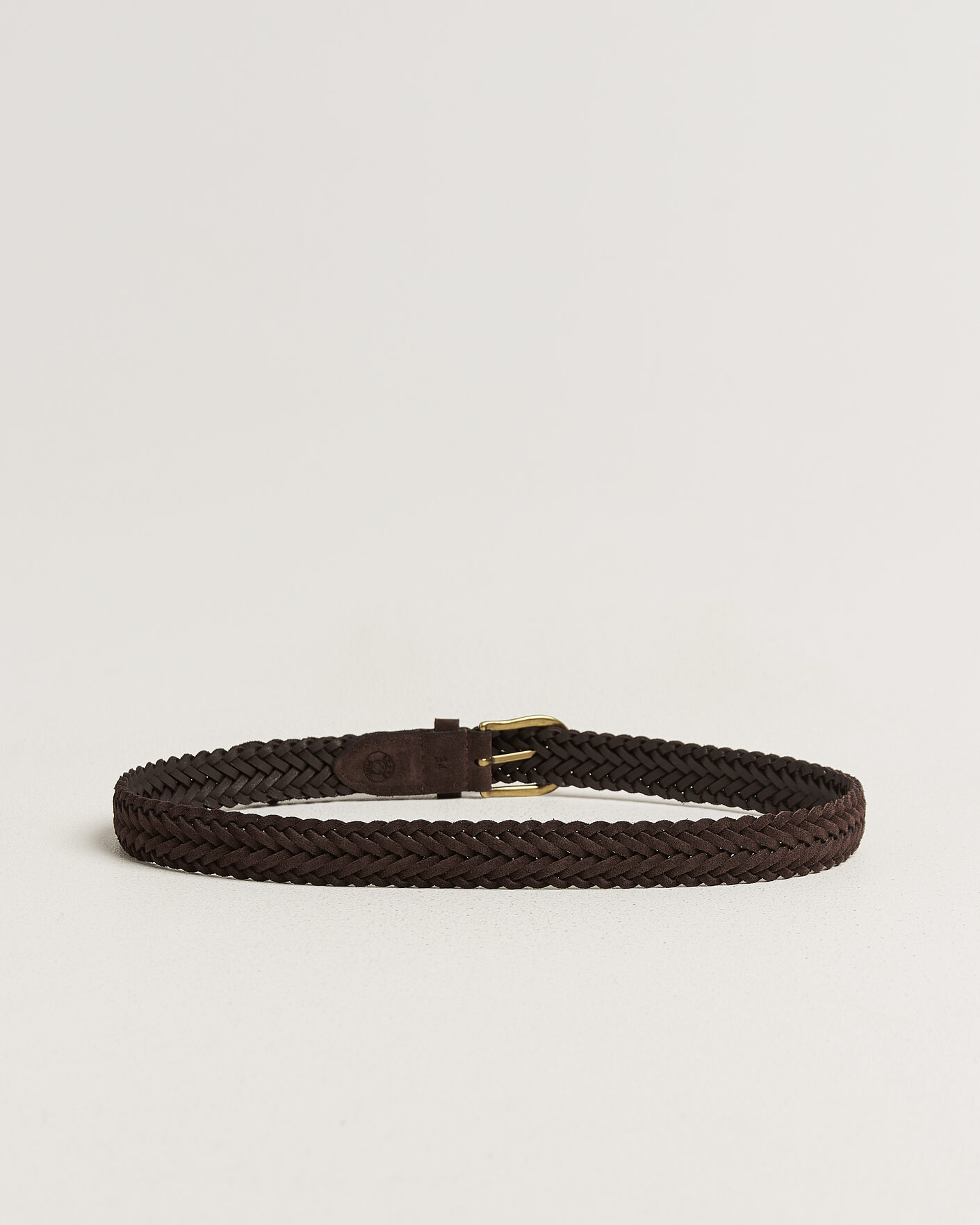 Uomini | Cinture | BEAMS PLUS | Suede Braided Belt Dark Brown