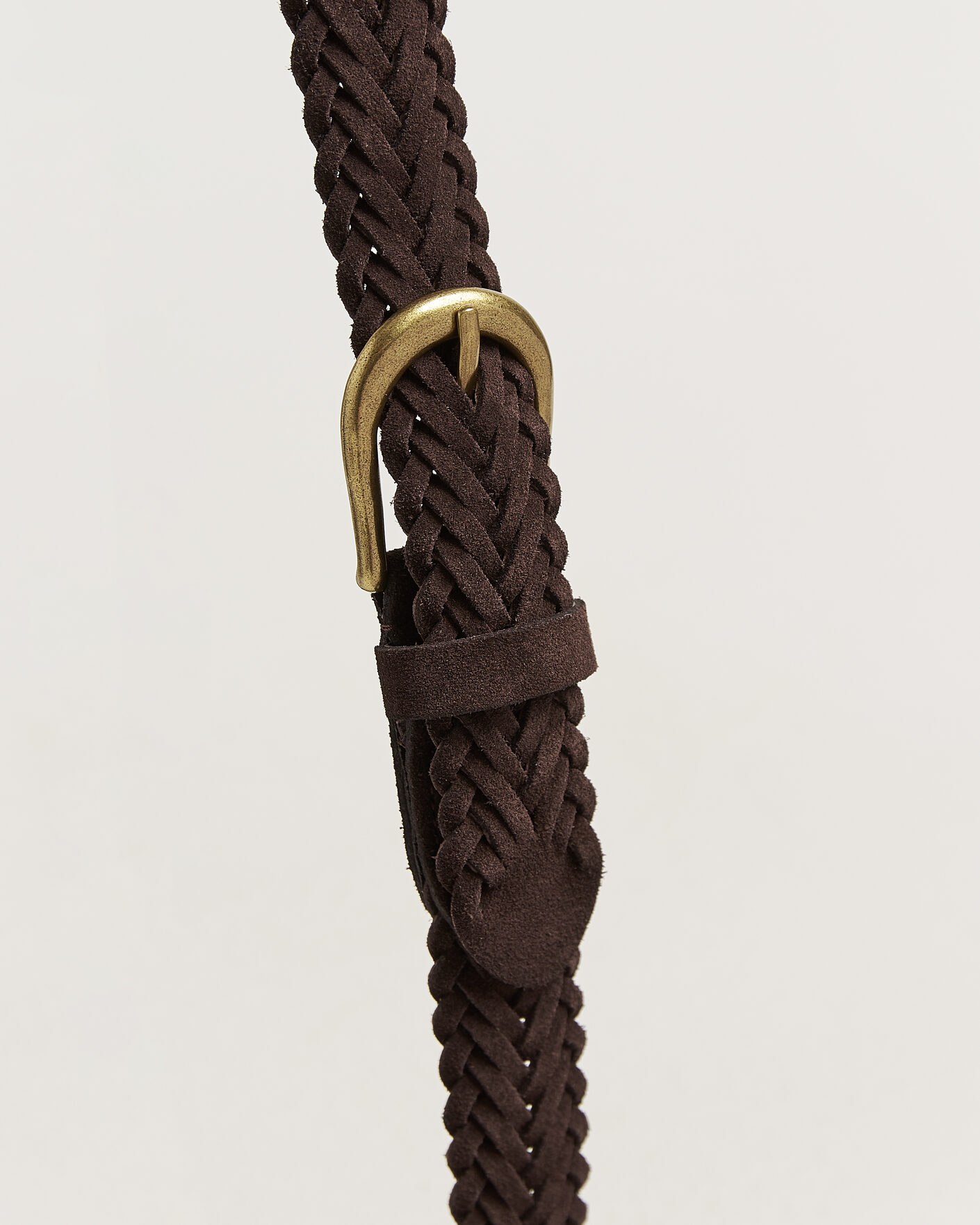 Uomini | Cinture | BEAMS PLUS | Suede Braided Belt Dark Brown