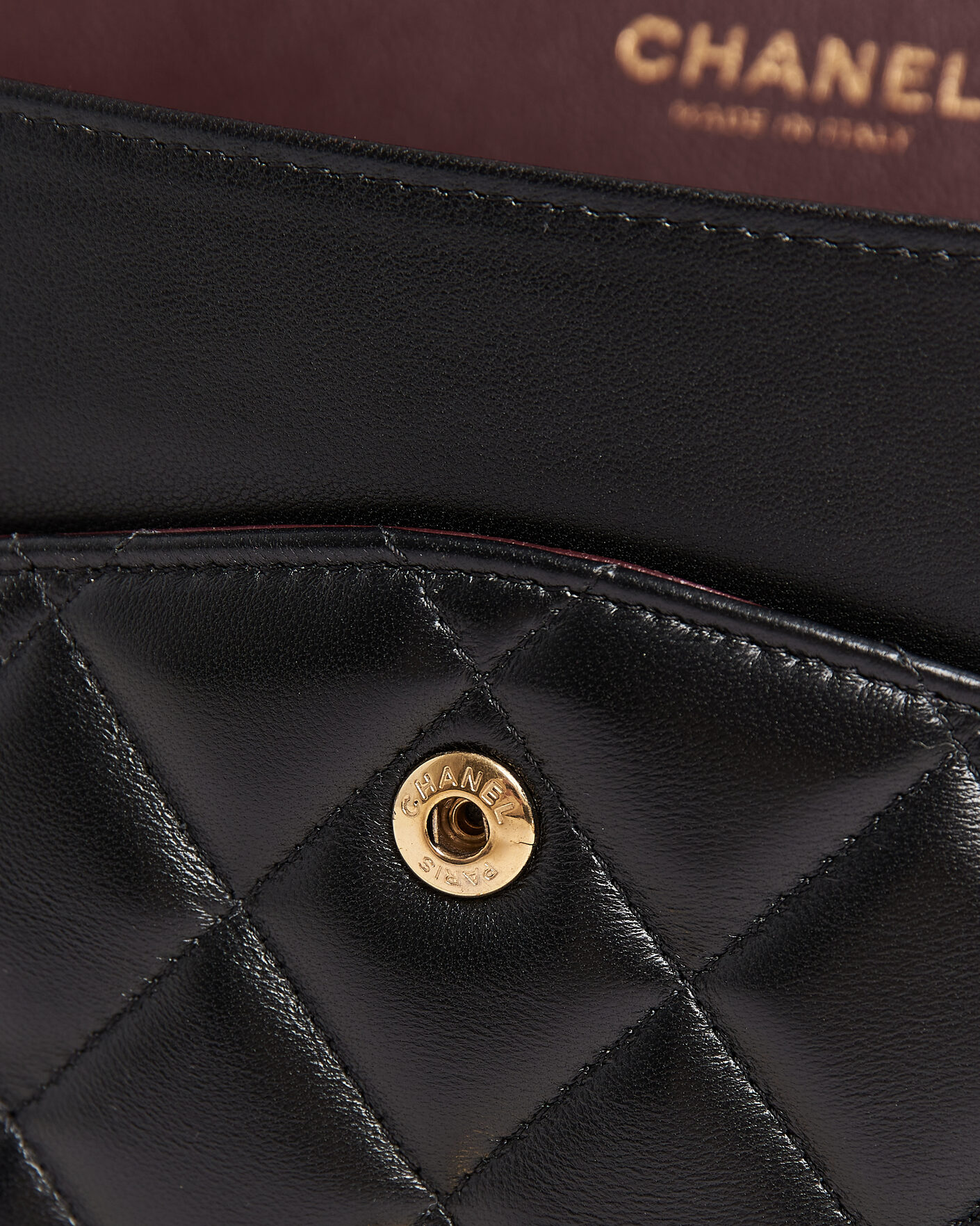 Uomini | Pre-Owned & Vintage Bags | Chanel Pre-Owned | Classic Jumbo Double Flap Bag Lambskin Black