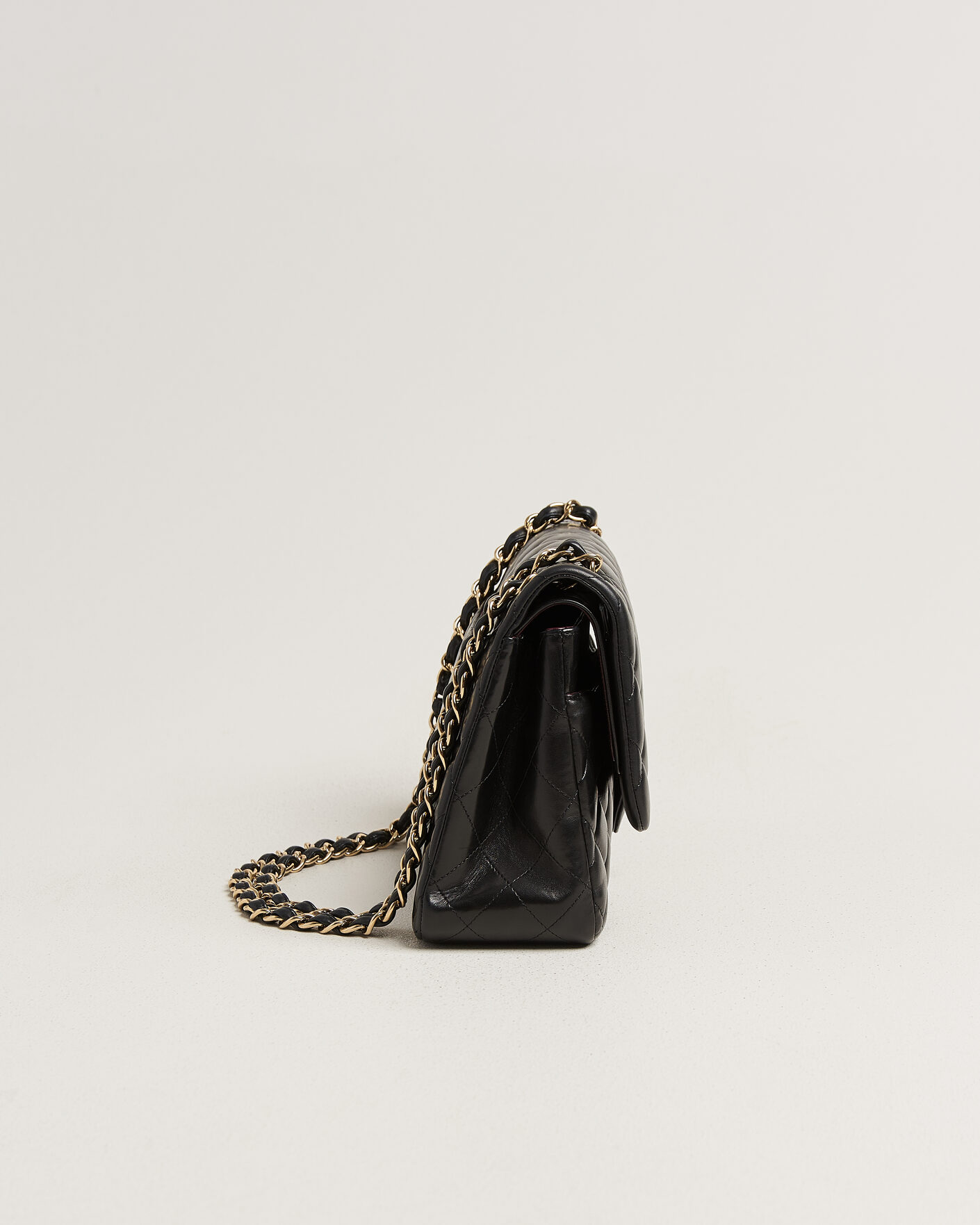 Uomini | Pre-Owned & Vintage Bags | Chanel Pre-Owned | Classic Jumbo Double Flap Bag Lambskin Black