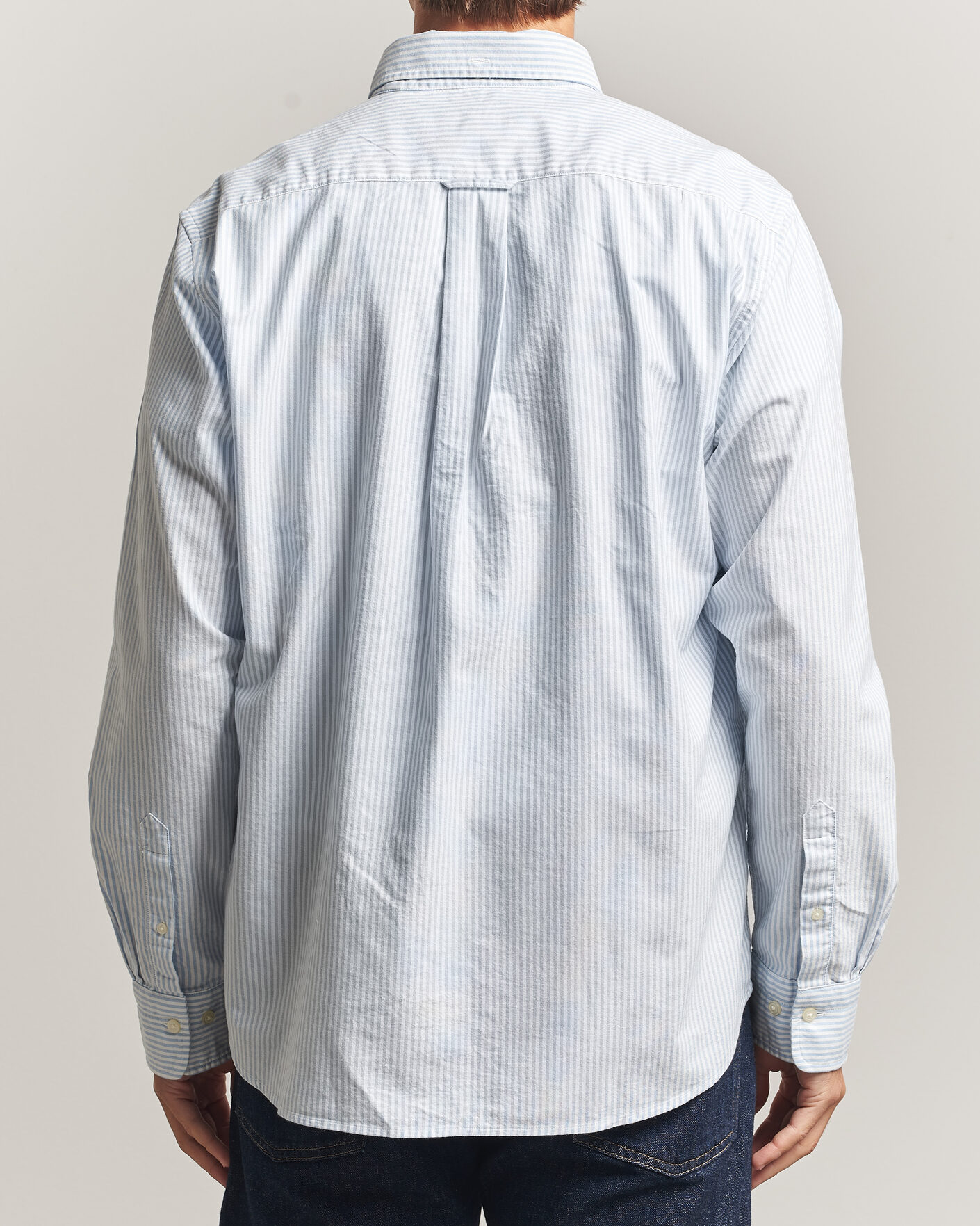 Uomini | Camicie | Gant | Regular Fit Striped Oxford Shirt College Blue