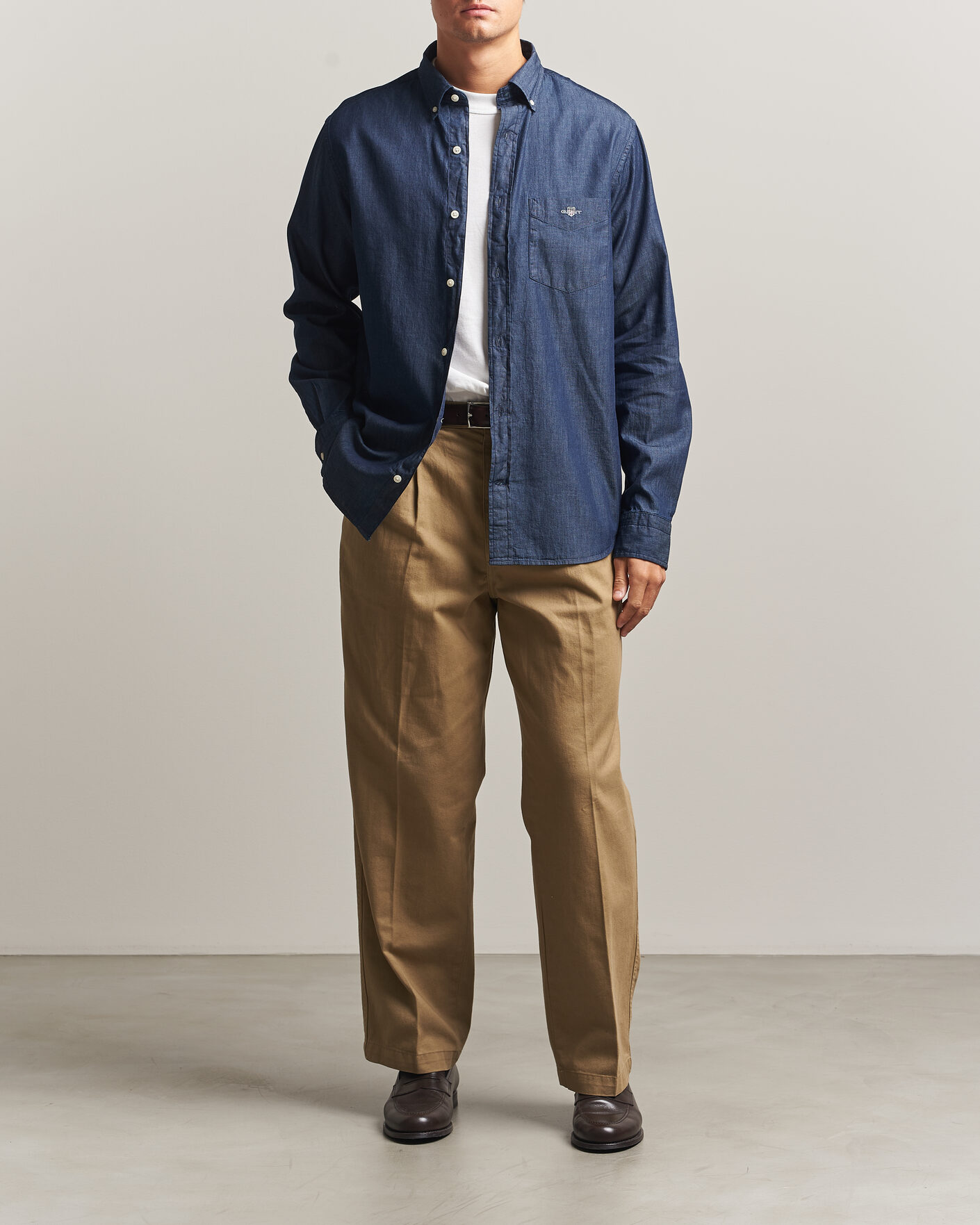 Uomini | Camicie | Gant | Regular Fit Indigo Shirt Dark Indigo