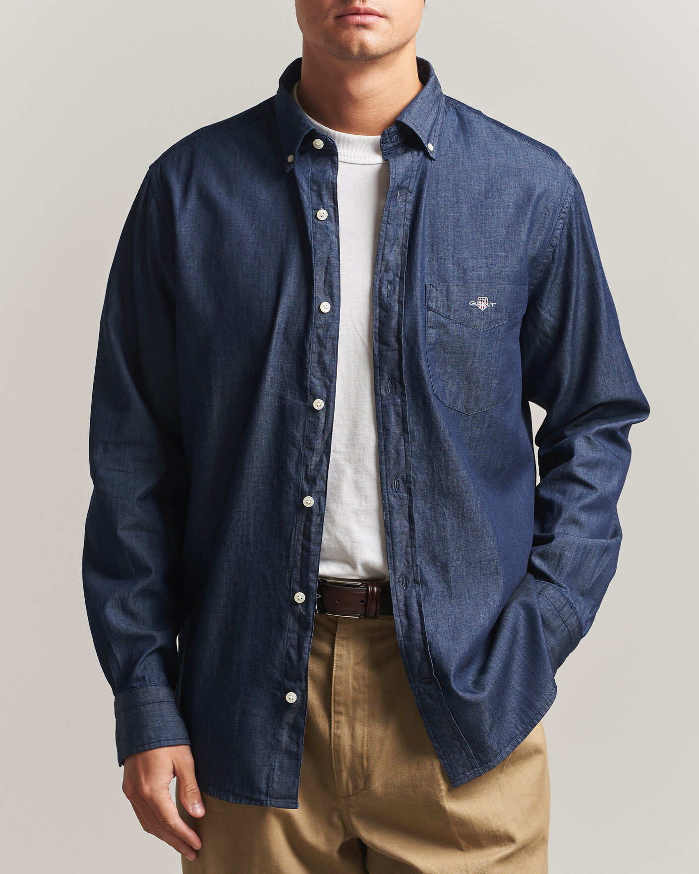 Uomini | Camicie | Gant | Regular Fit Indigo Shirt Dark Indigo