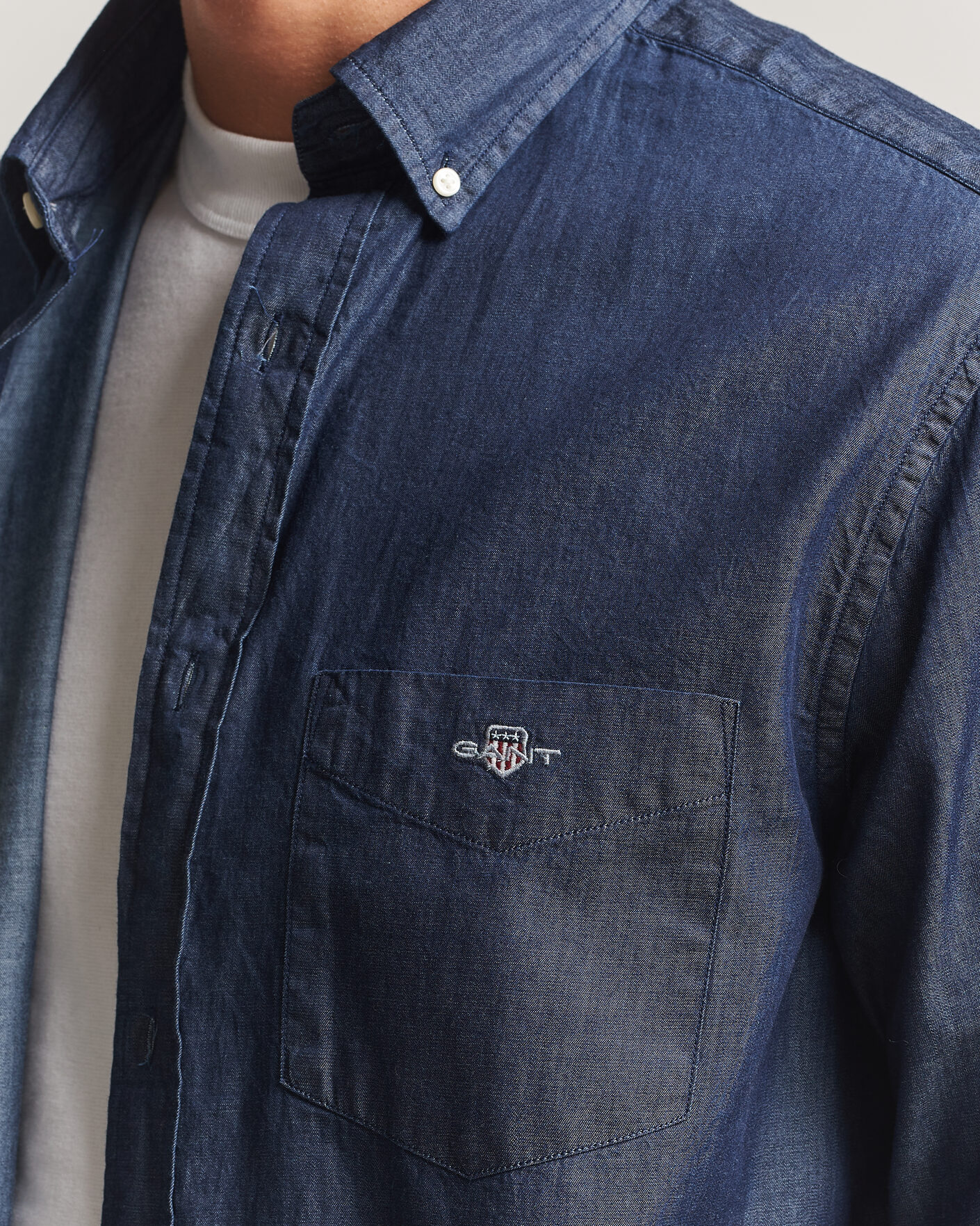 Uomini | Camicie | Gant | Regular Fit Indigo Shirt Dark Indigo