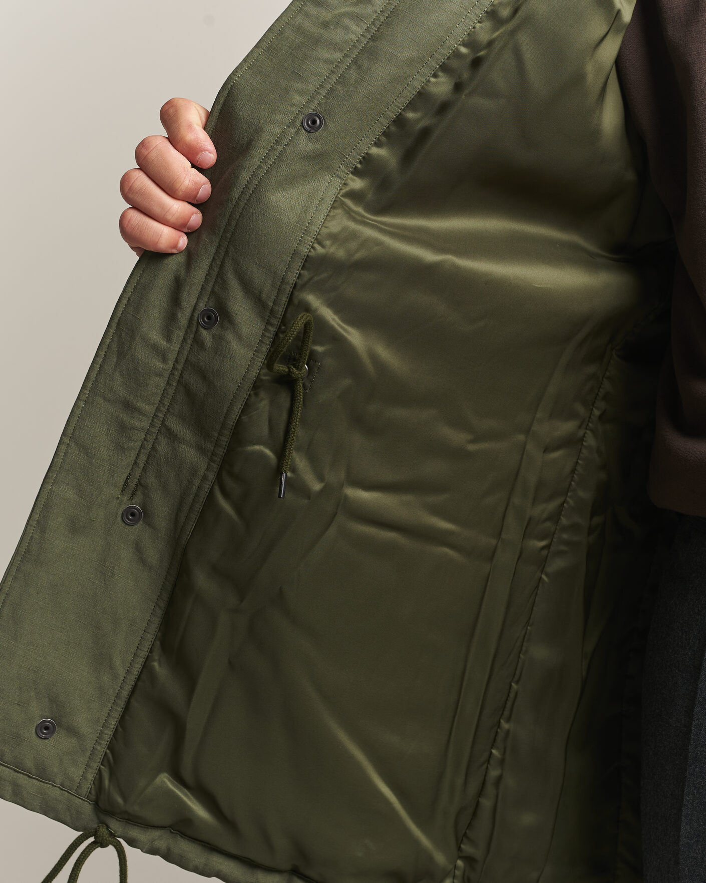 Uomini | Giacche | Auralee | Brushed Padded Military Jacket Olive