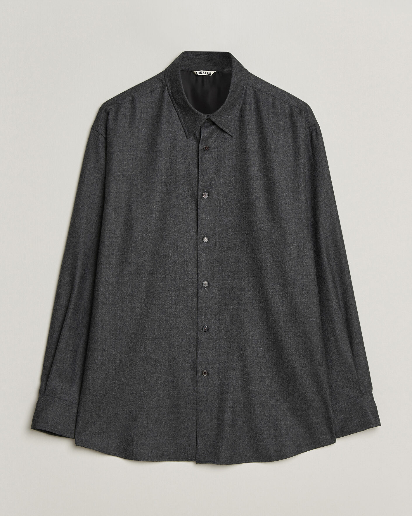 Uomini | Camicie | Auralee | Super Light Wool Shirt Charcoal