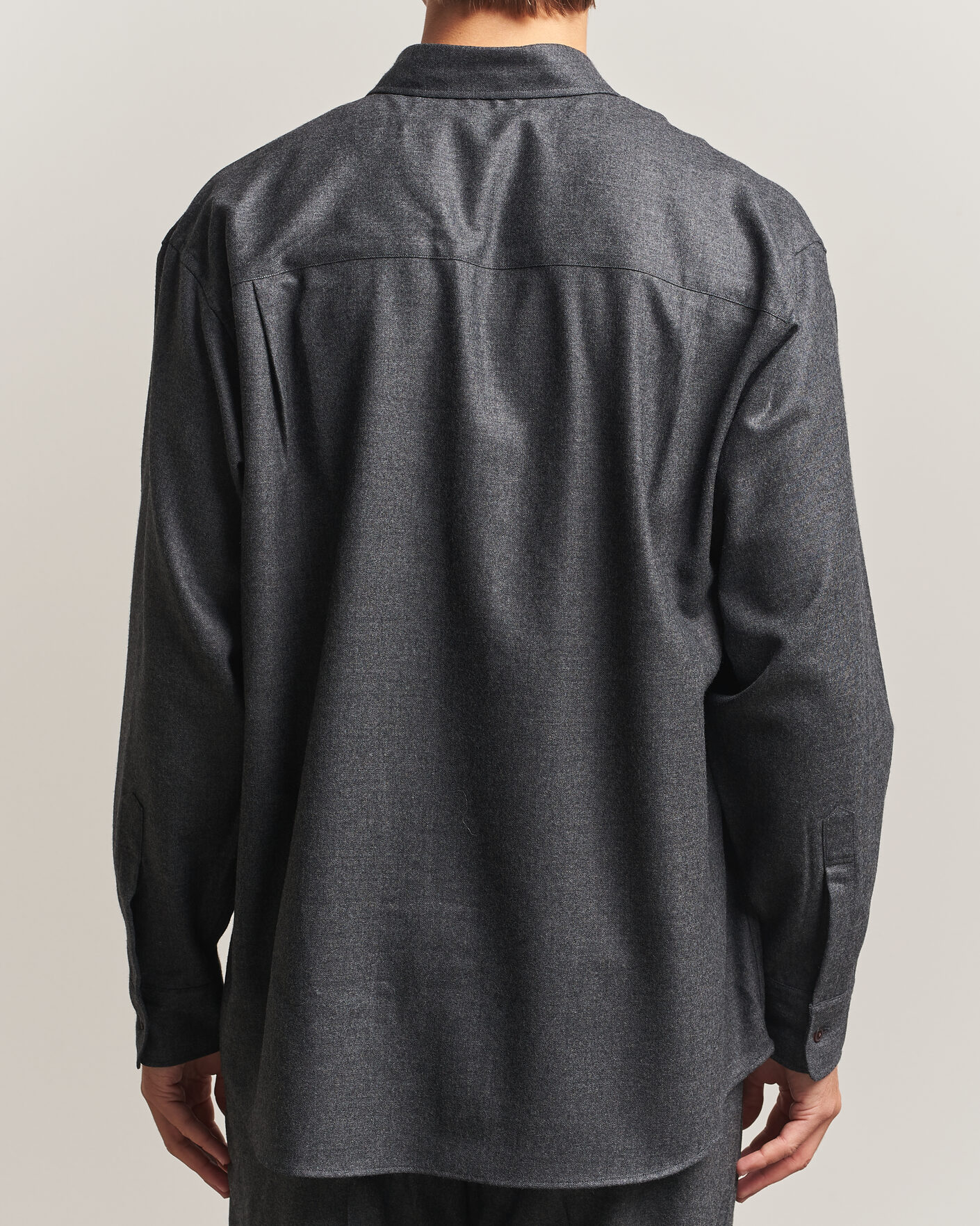 Uomini | Camicie | Auralee | Super Light Wool Shirt Charcoal