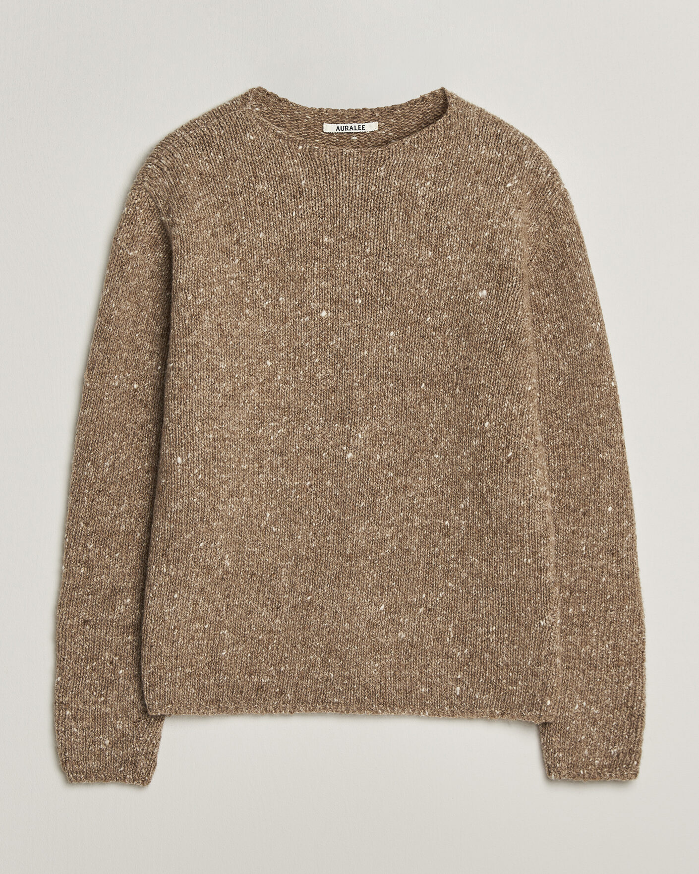Uomini | Maglieria | Auralee | Homespun Tweed Knit Pullover Top Brown