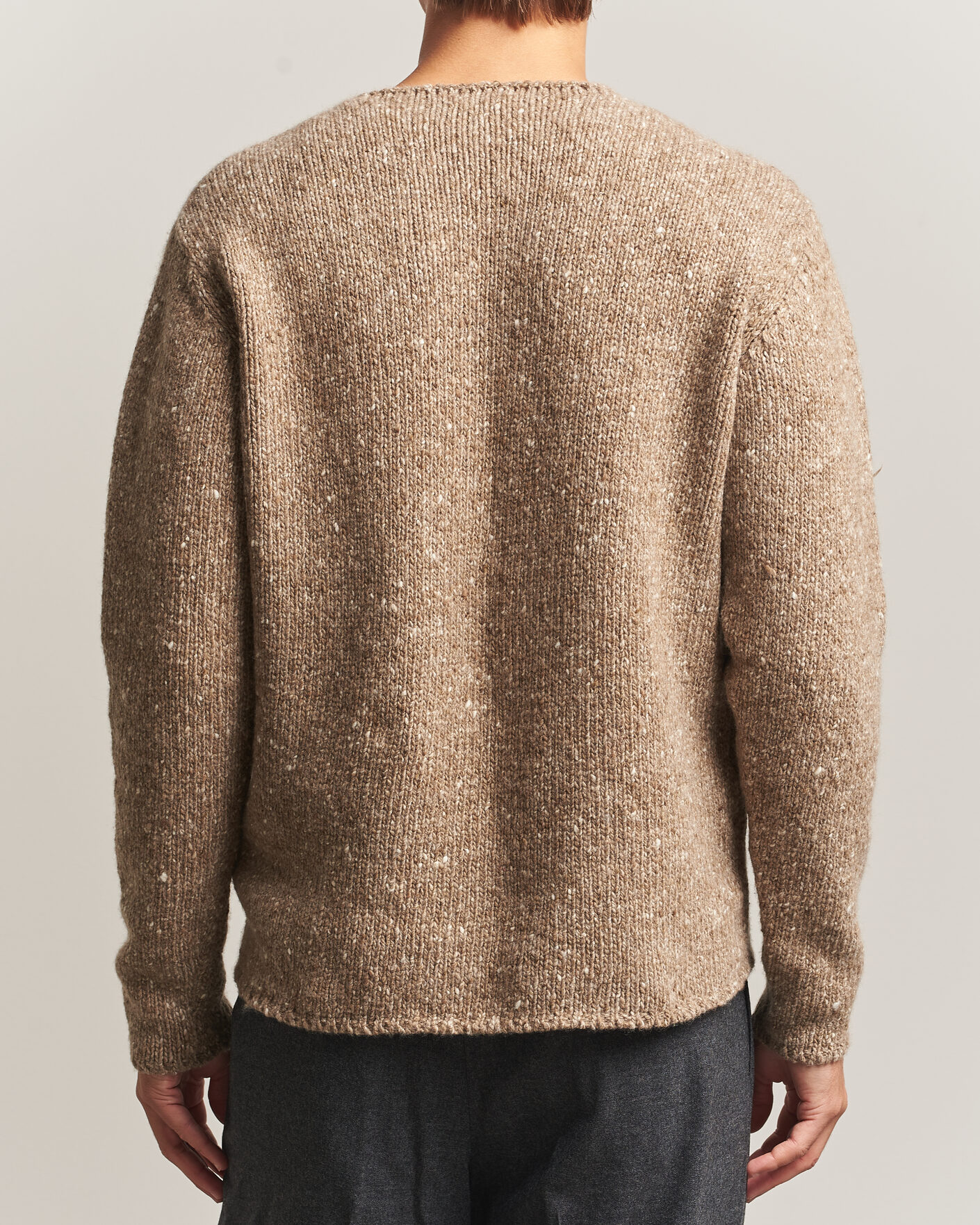 Uomini | Maglieria | Auralee | Homespun Tweed Knit Pullover Top Brown
