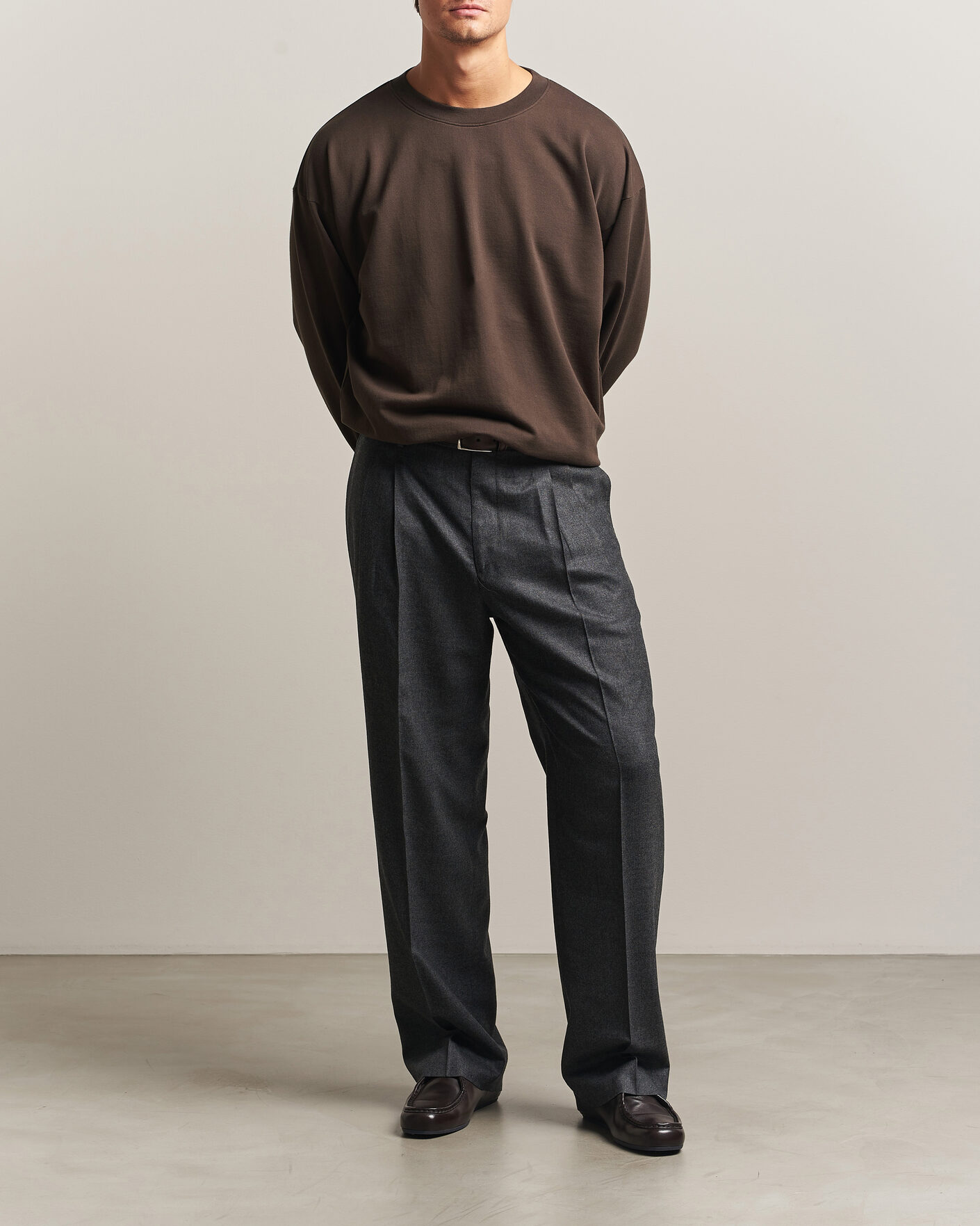 Uomini | Maglieria | Auralee | Super High Gauge Sweat Pullover Dark Brown