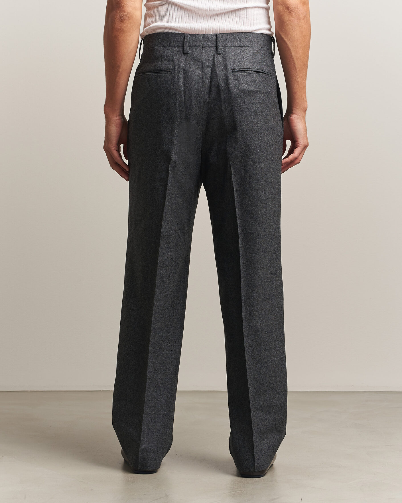 Uomini | Pantaloni | Auralee | Super Light Wool Pants Charcoal