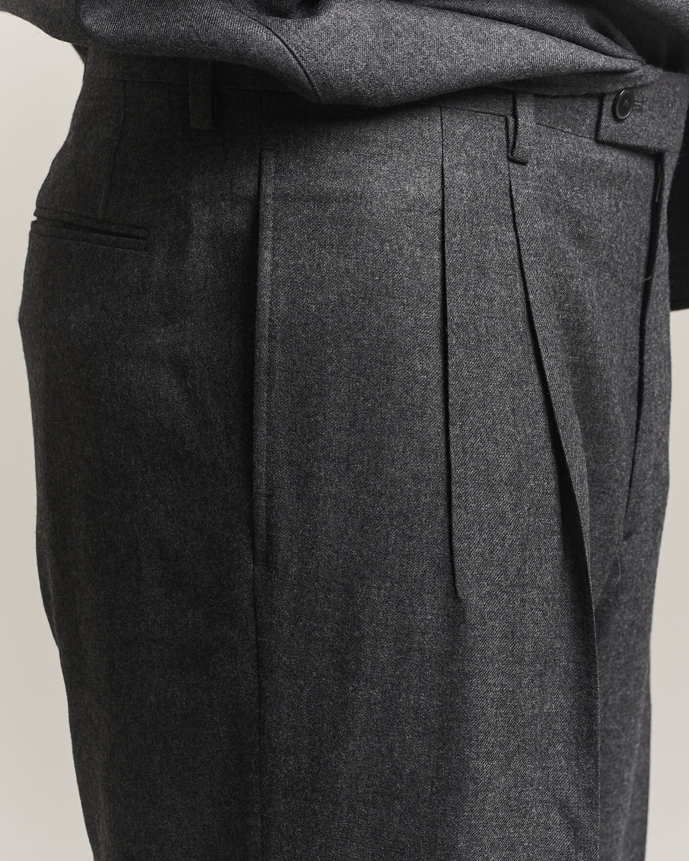 Uomini | Pantaloni | Auralee | Super Light Wool Pants Charcoal