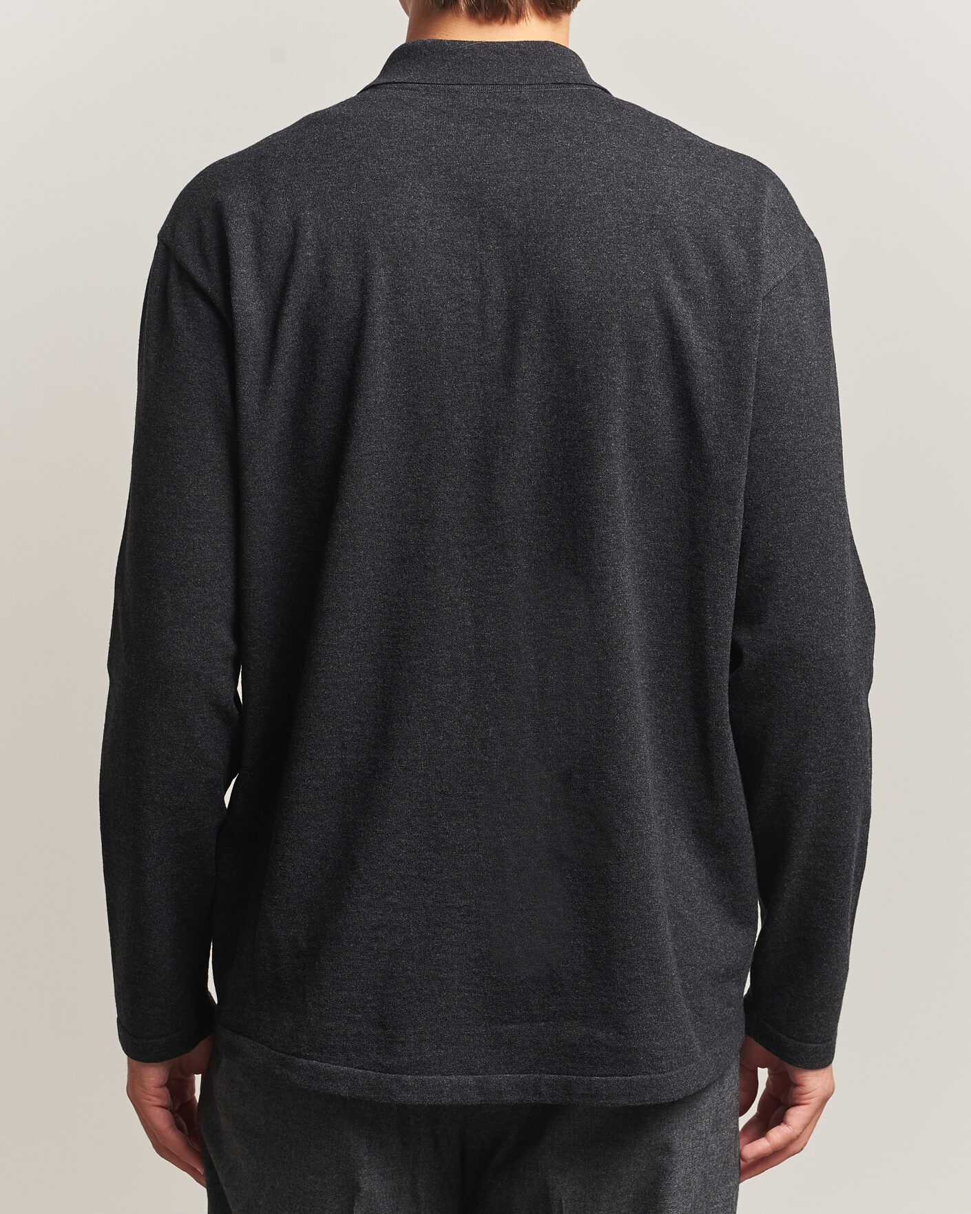 Uomini | Maglieria | Auralee | High Twist Wool Knit Shirt Cardigan Charcoal